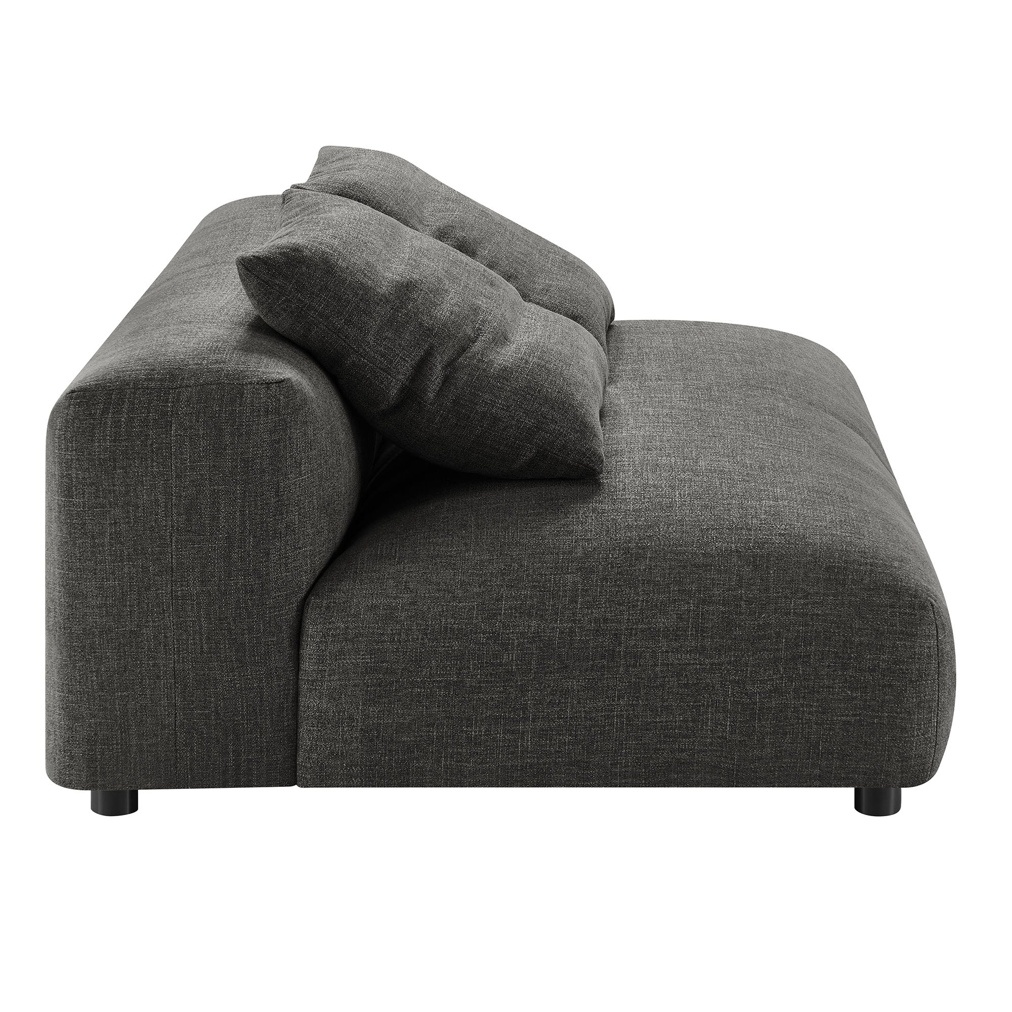 Chaise sans accoudoirs rembourrée en duvet Commix