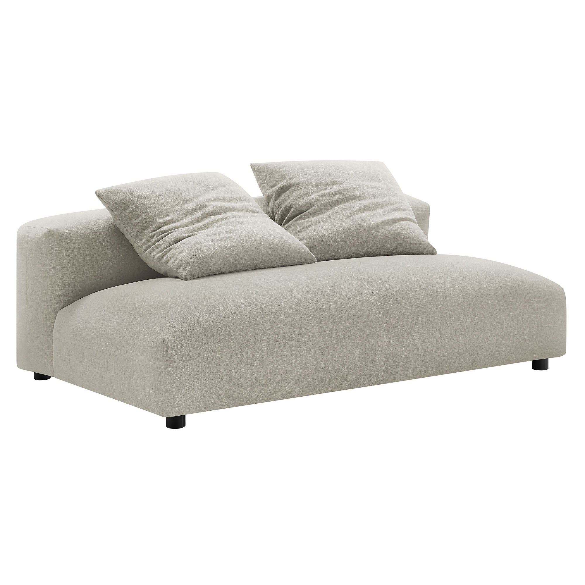 Chaise sans accoudoirs rembourrée en duvet Commix