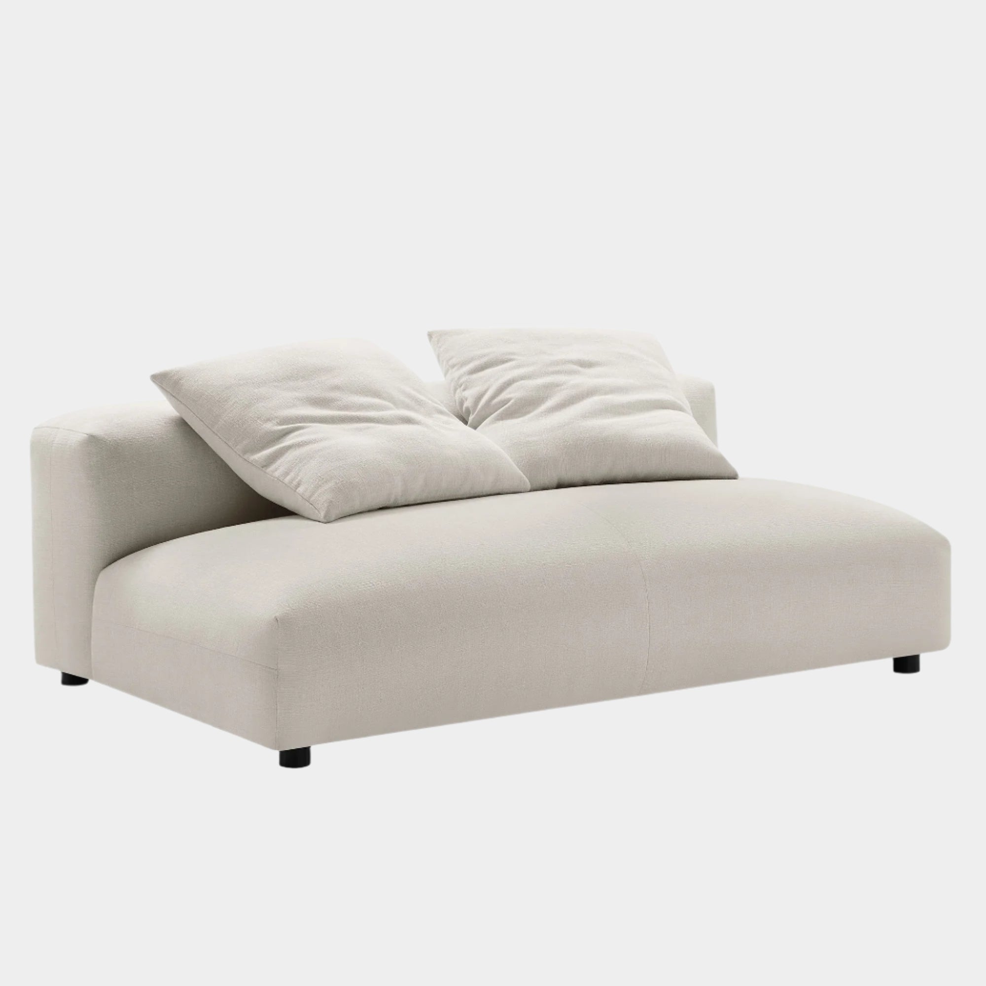 Chaise sans accoudoirs rembourrée en duvet Commix