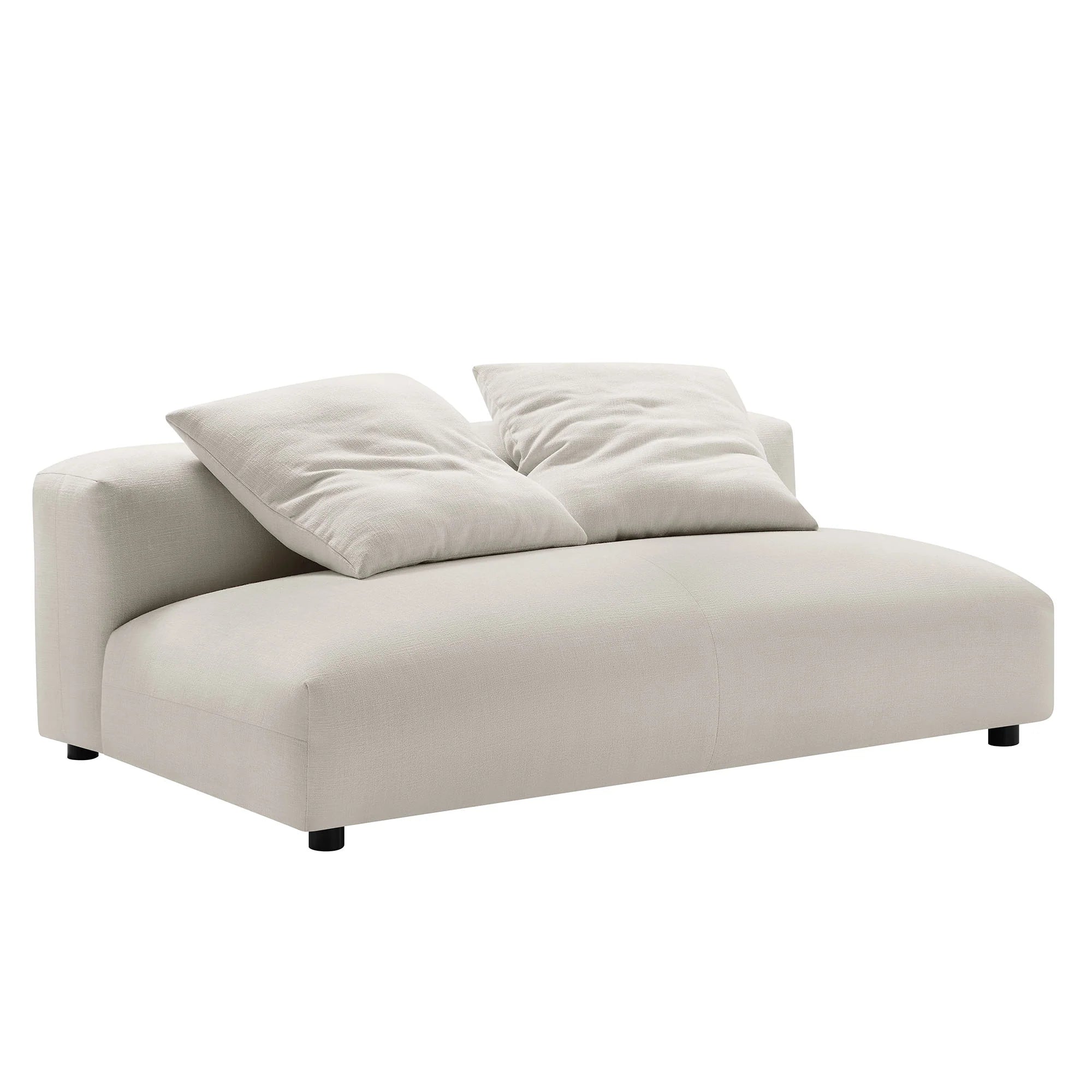 Chaise sans accoudoirs rembourrée en duvet Commix