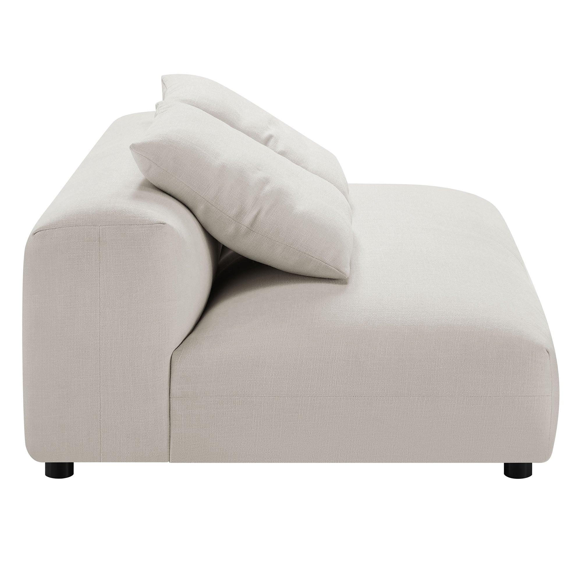 Chaise sans accoudoirs rembourrée en duvet Commix