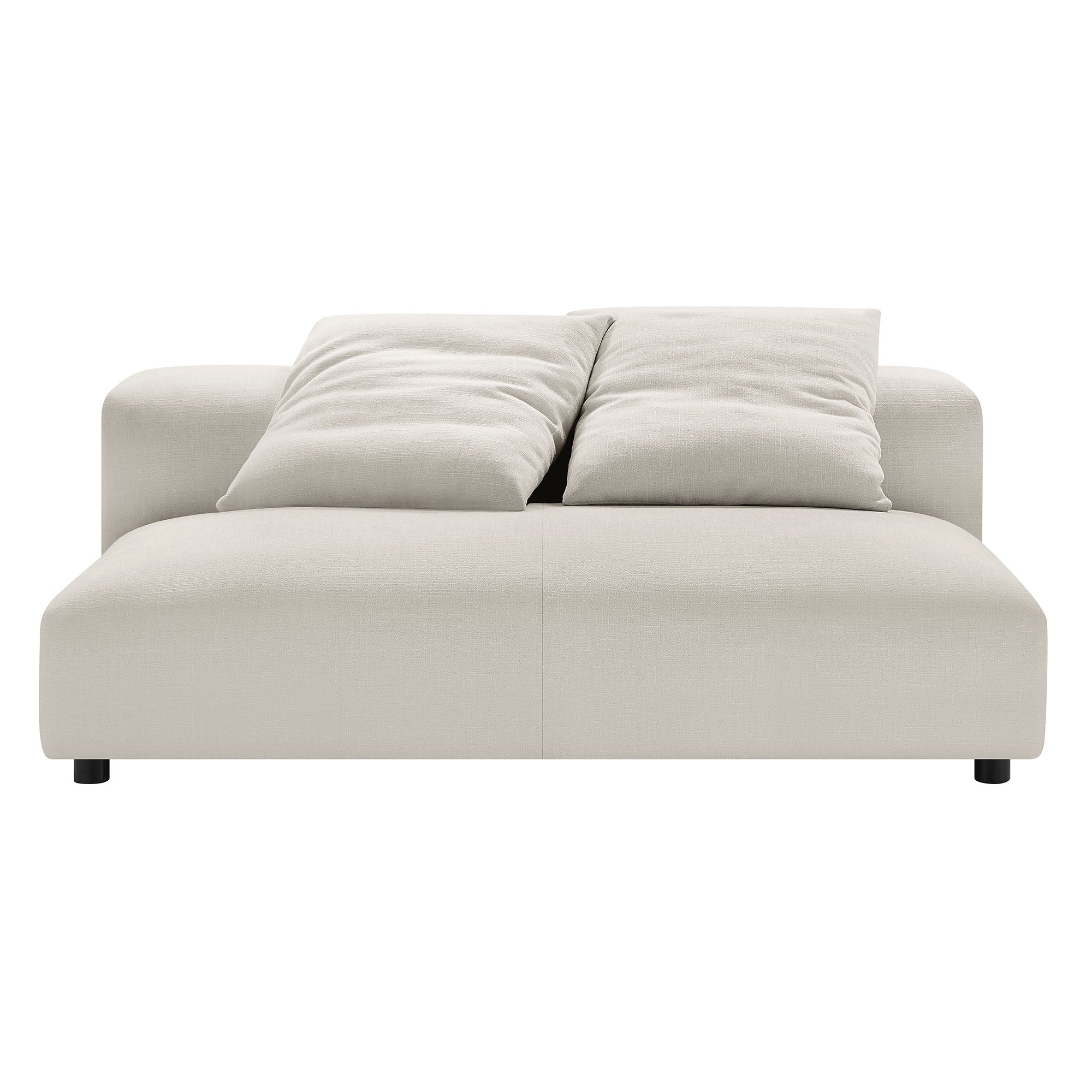 Chaise sans accoudoirs rembourrée en duvet Commix