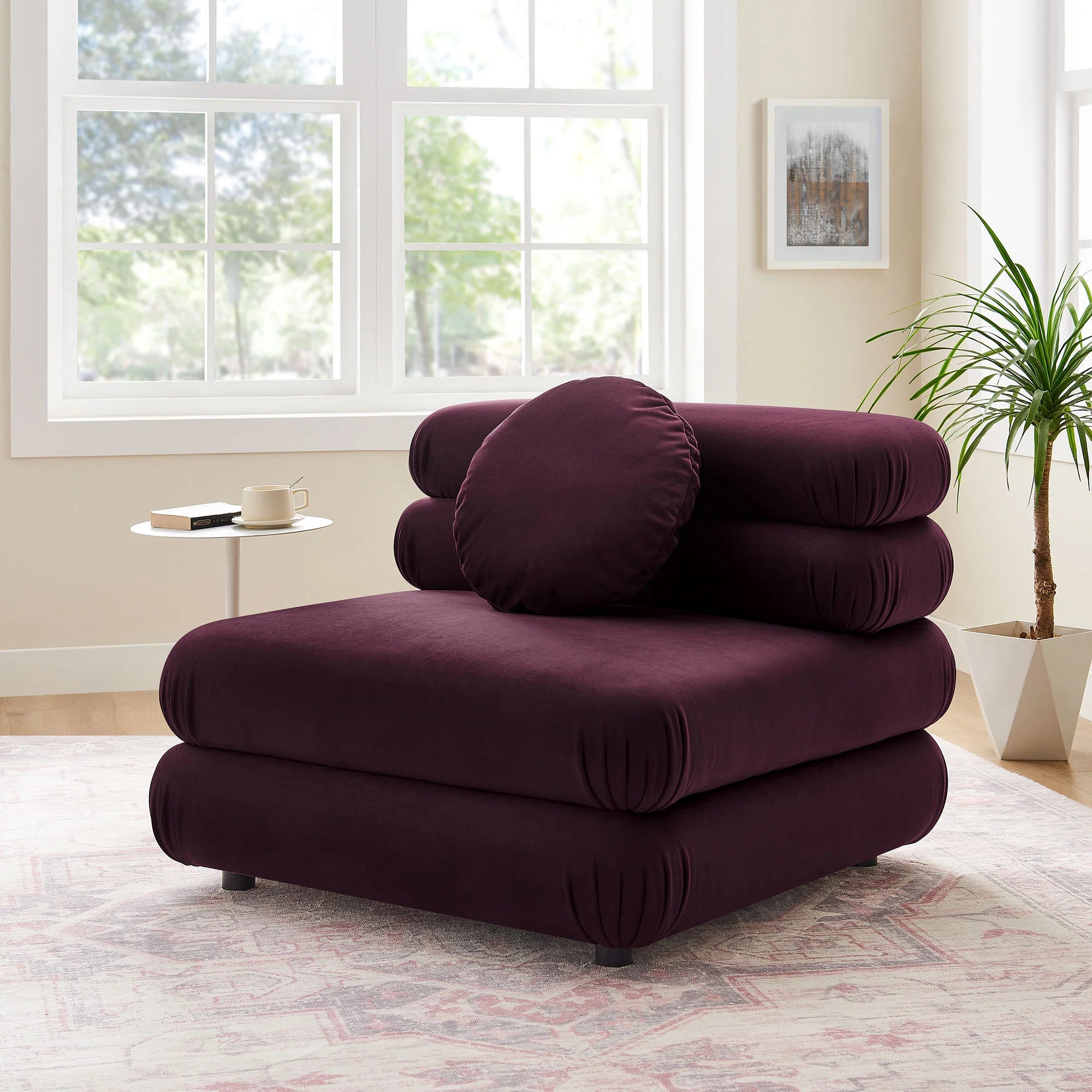 Jubilee Modular Performance Velvet Armless Chair