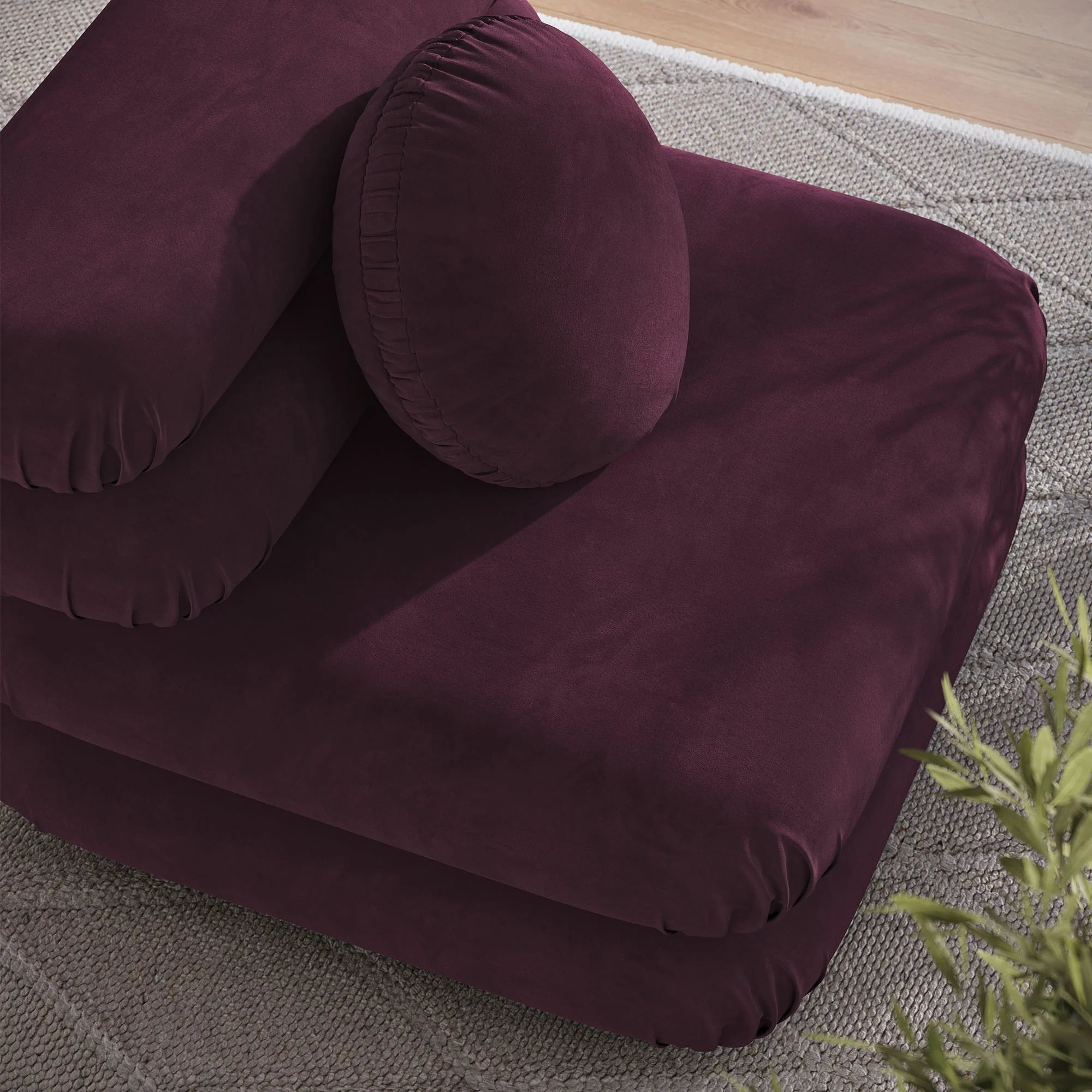 Jubilee Modular Performance Velvet Armless Chair