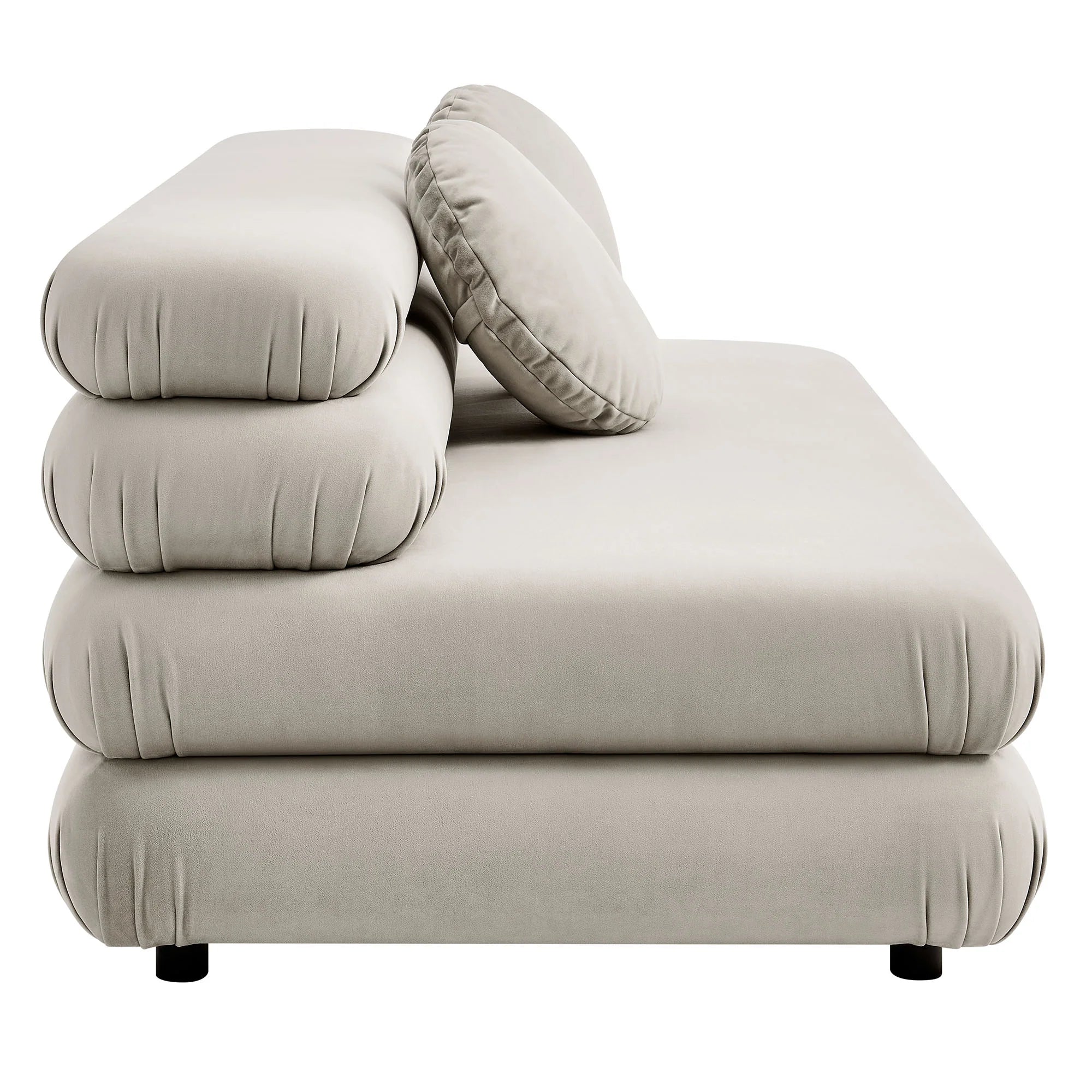 Chaise sans accoudoirs rembourrée en duvet Commix