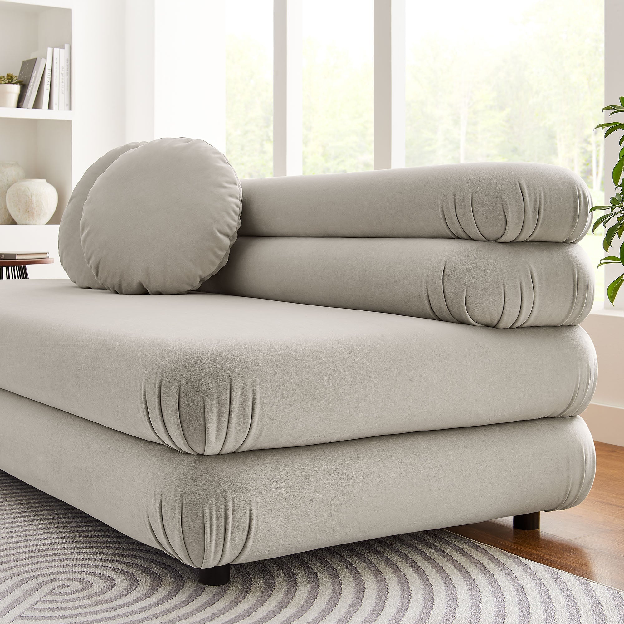 Chaise sans accoudoirs rembourrée en duvet Commix