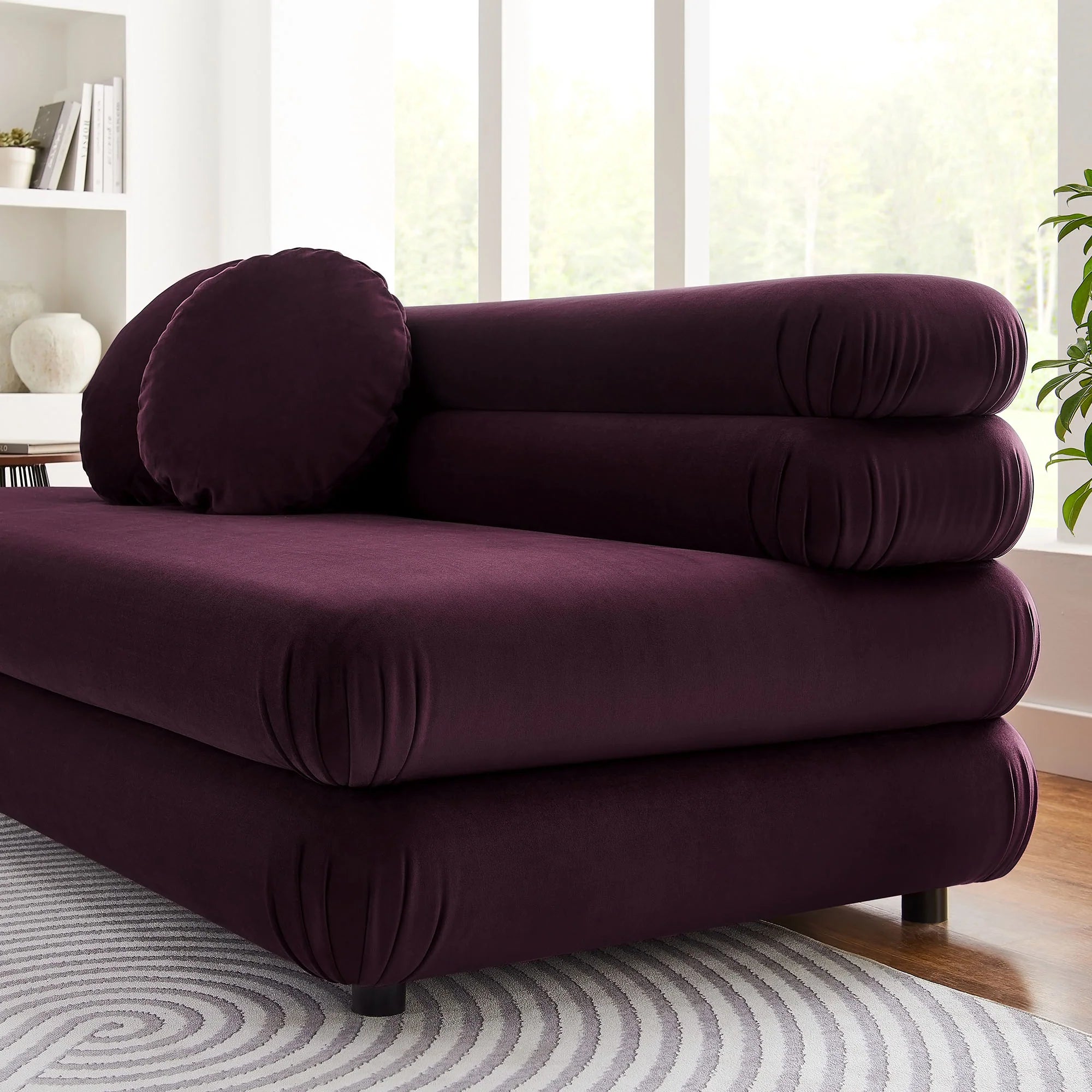 Chaise sans accoudoirs rembourrée en duvet Commix