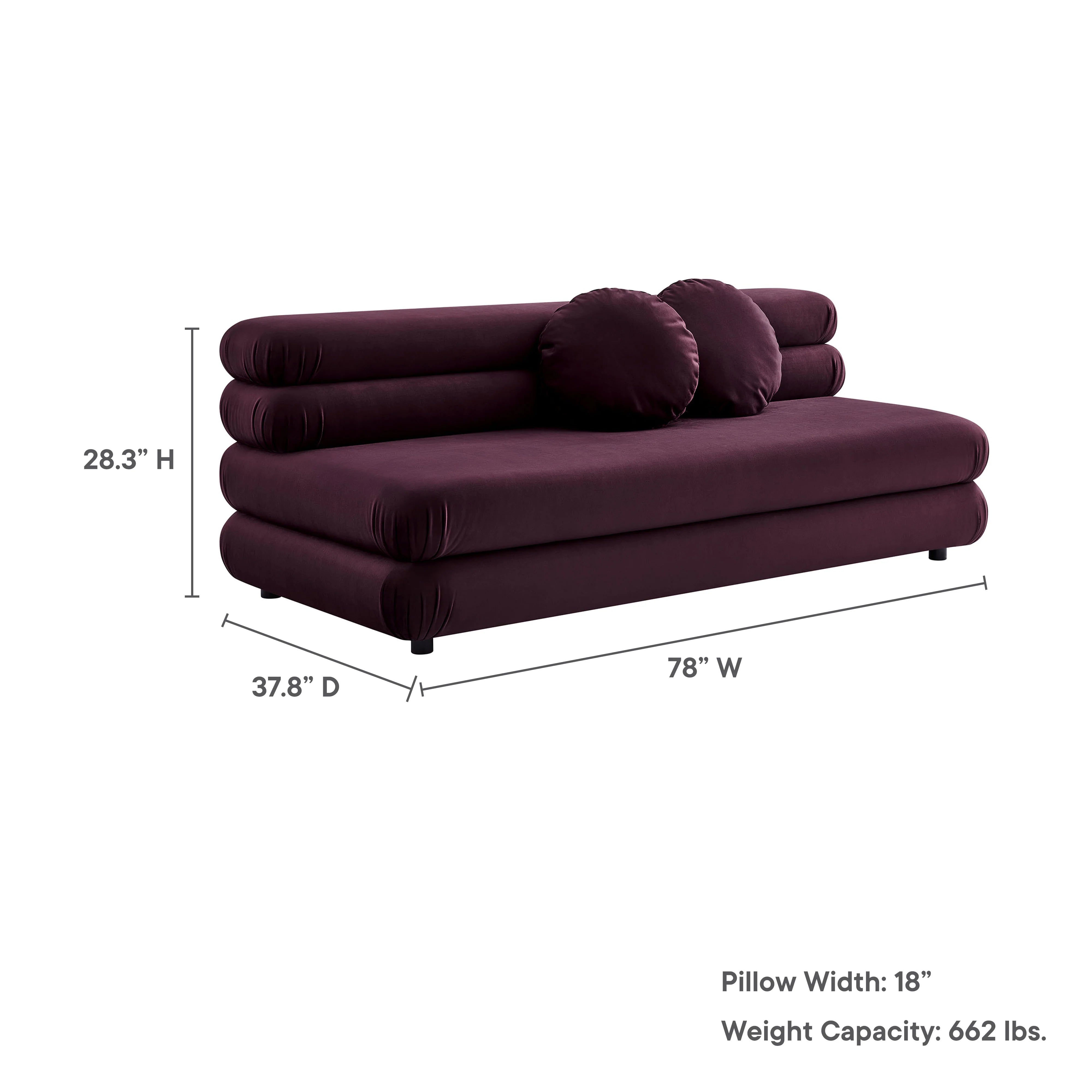 Jubilee Modular Performance Velvet Armless Loveseat