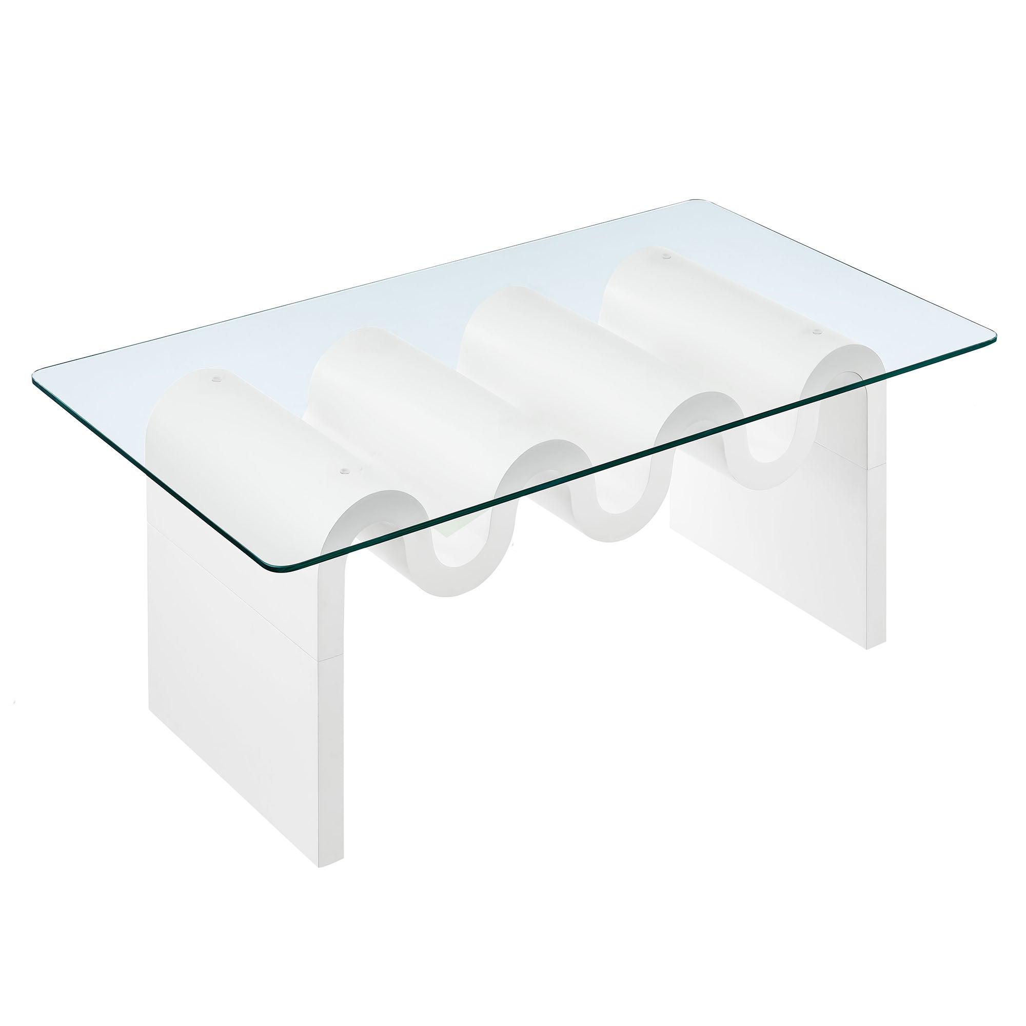 Ondine Glass Top Coffee Table