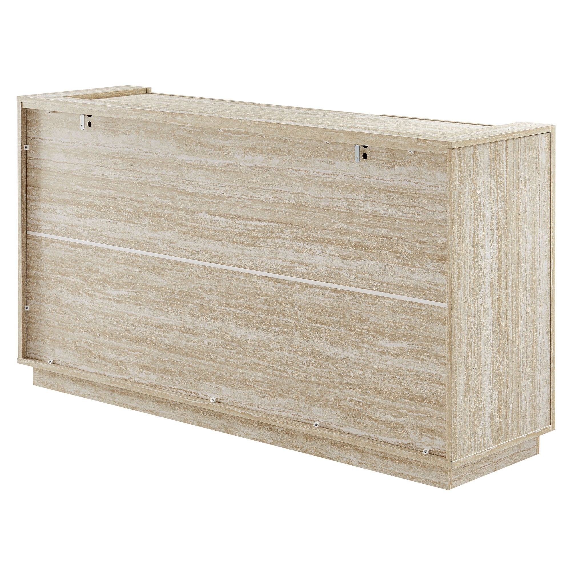 Hollis 59" Travertine Sideboard in Travertine