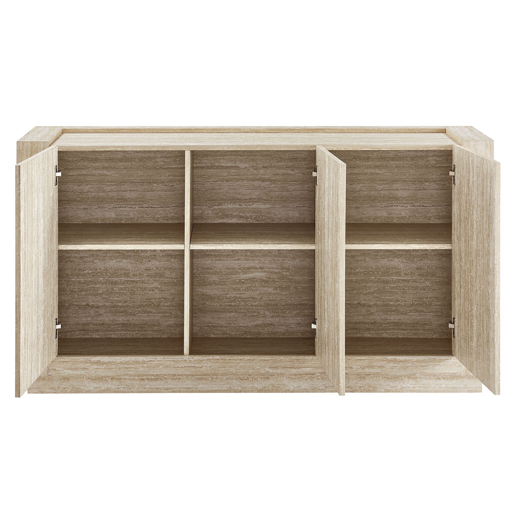 Hollis 59" Travertine Sideboard in Travertine