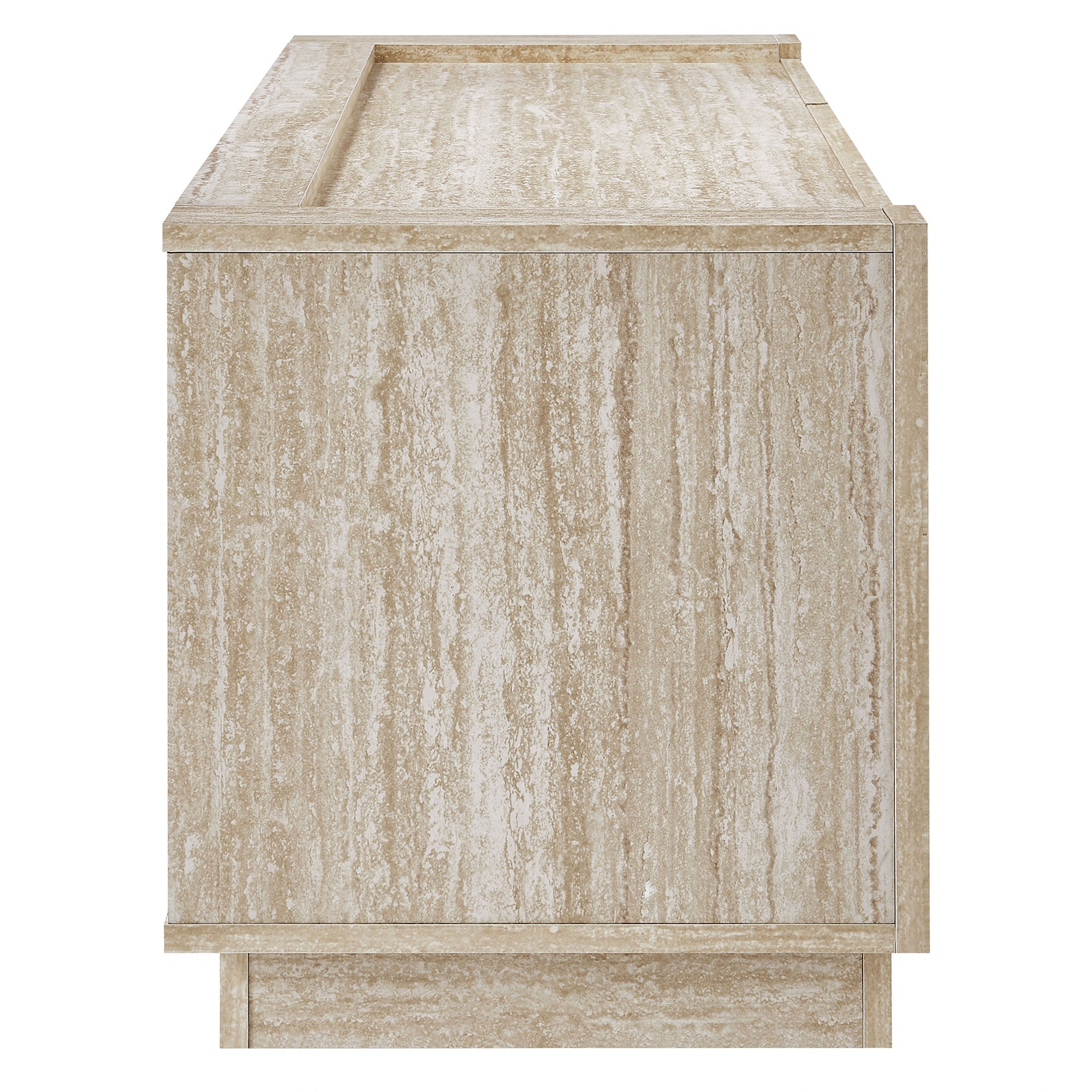 Hollis 59" Travertine TV Stand in Travertine