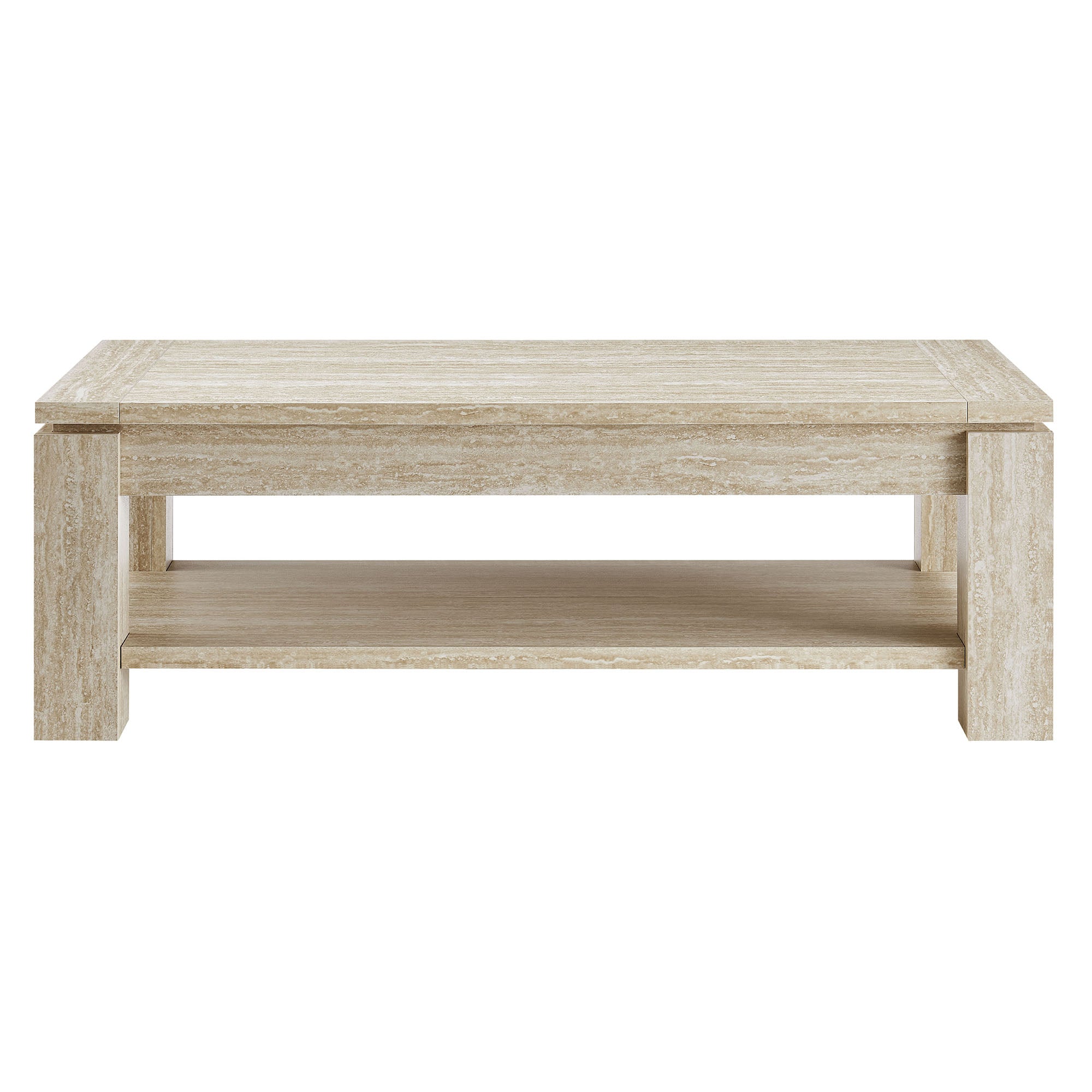 Hollis Travertine Coffee Table in Travertine