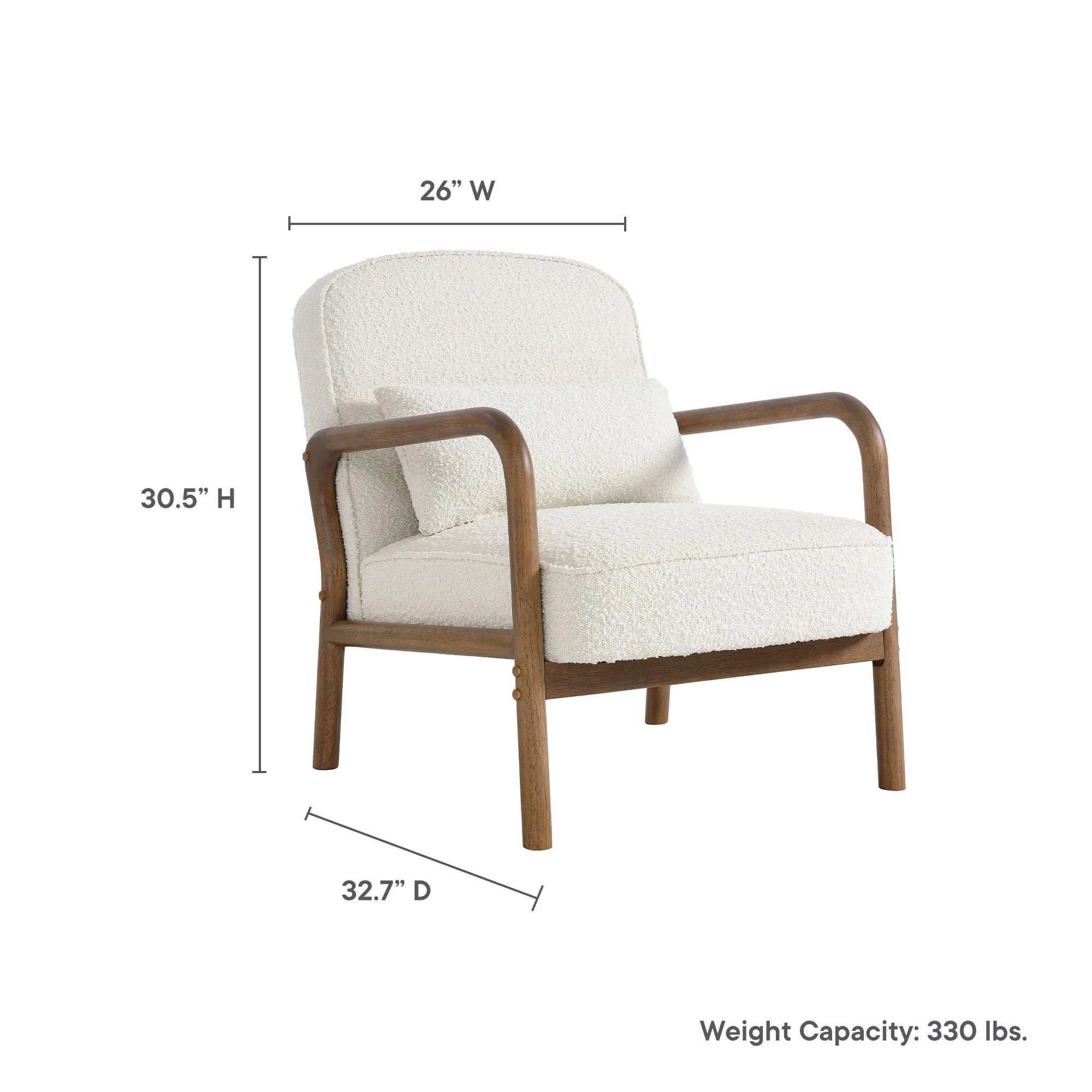 Charlie Boucle Upholstered Armchair