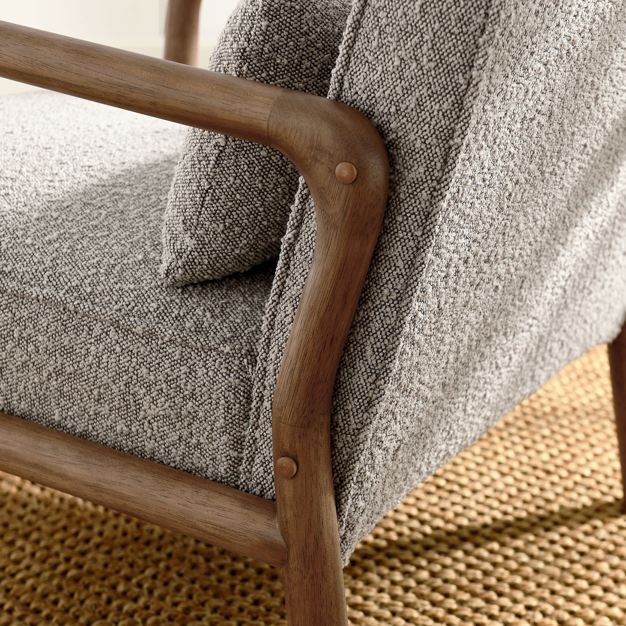 Fauteuil rembourré Charlie Boucle