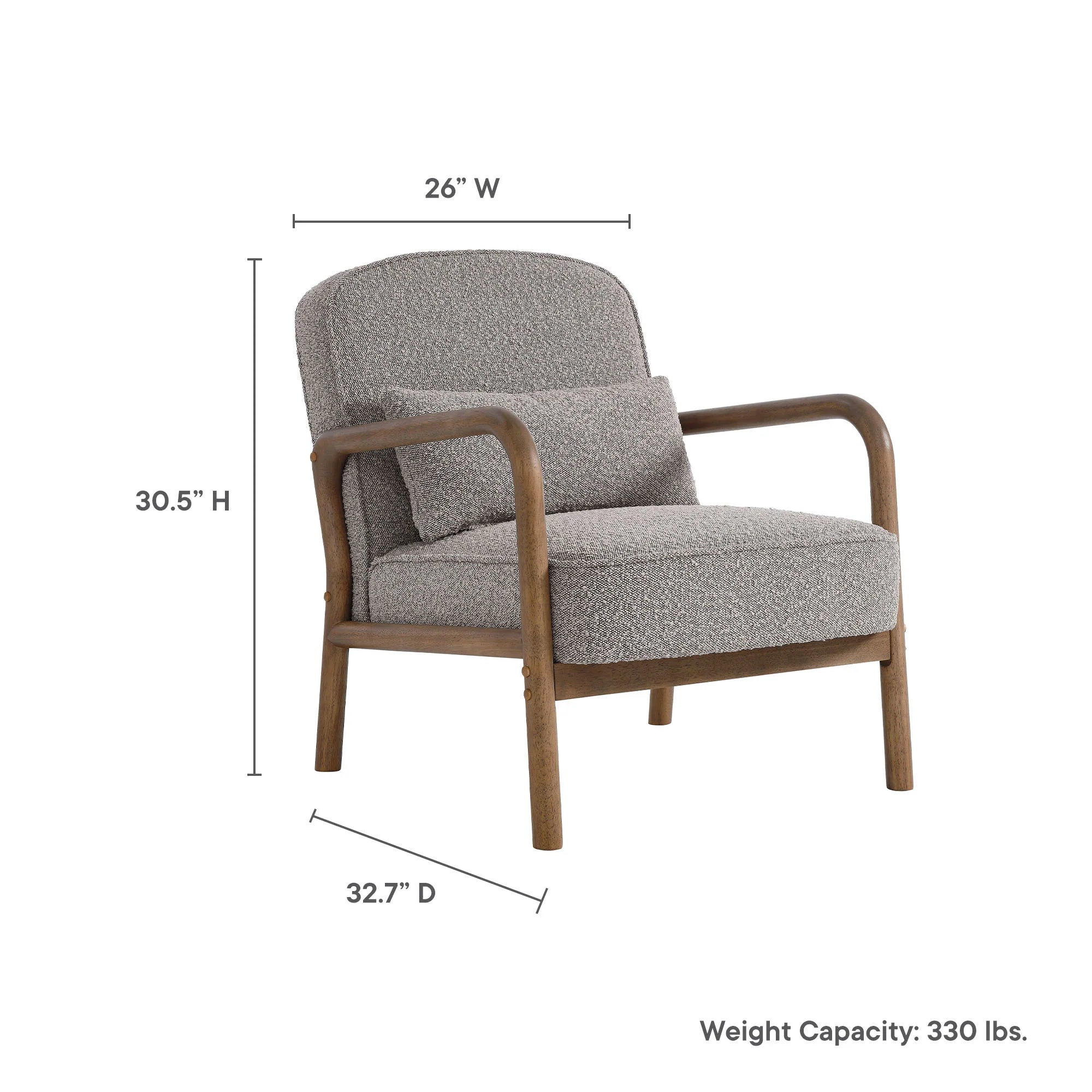 Fauteuil rembourré Charlie Boucle