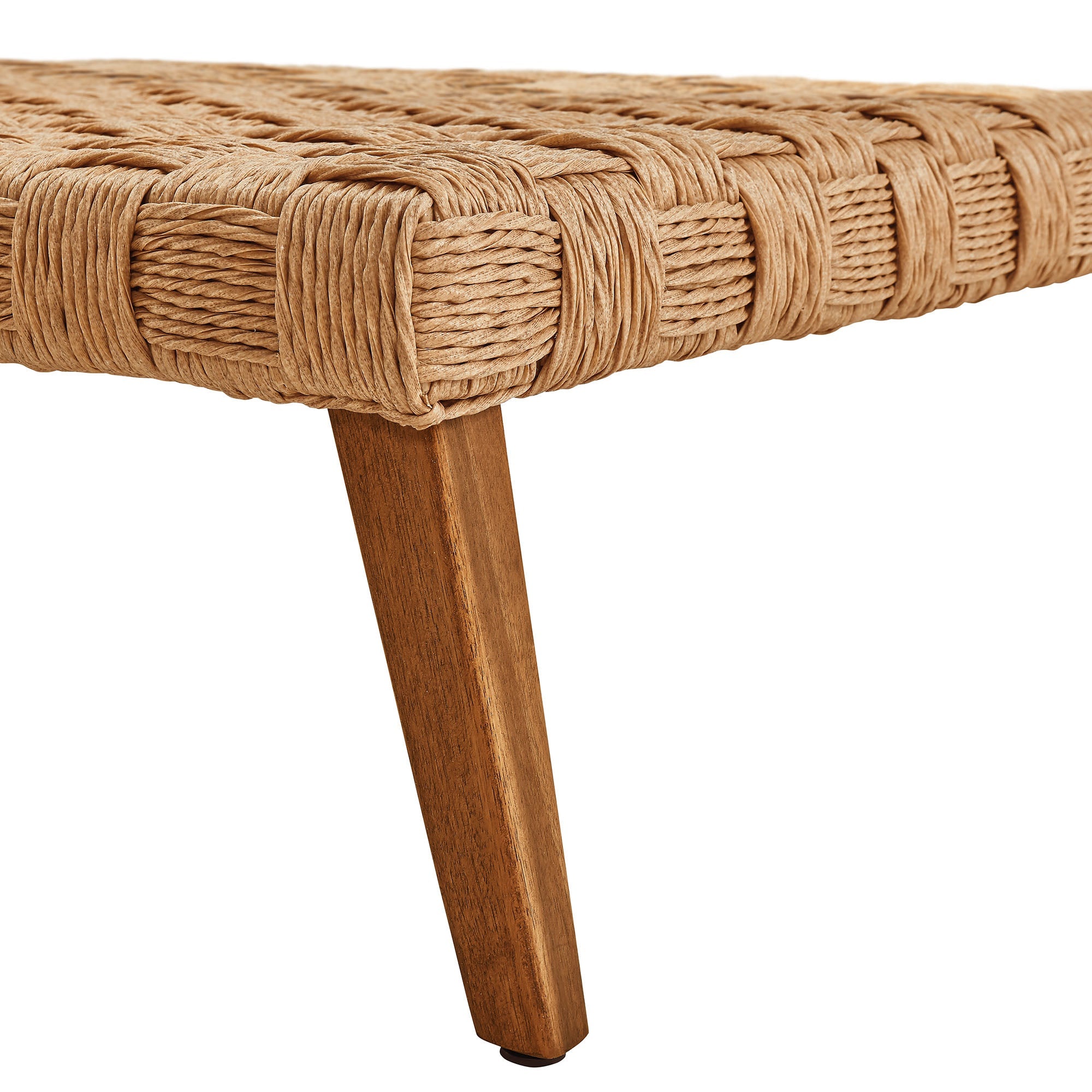 Table basse en rotin pour patio extérieur Thames Outdoor Patio Wicker en naturel 