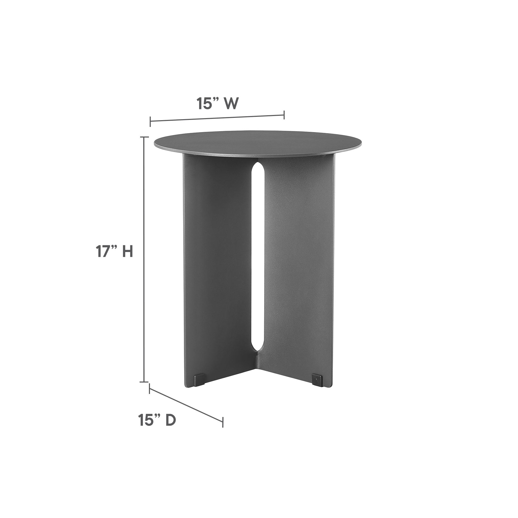 Table d'appoint d'extérieur en aluminium Tecton 