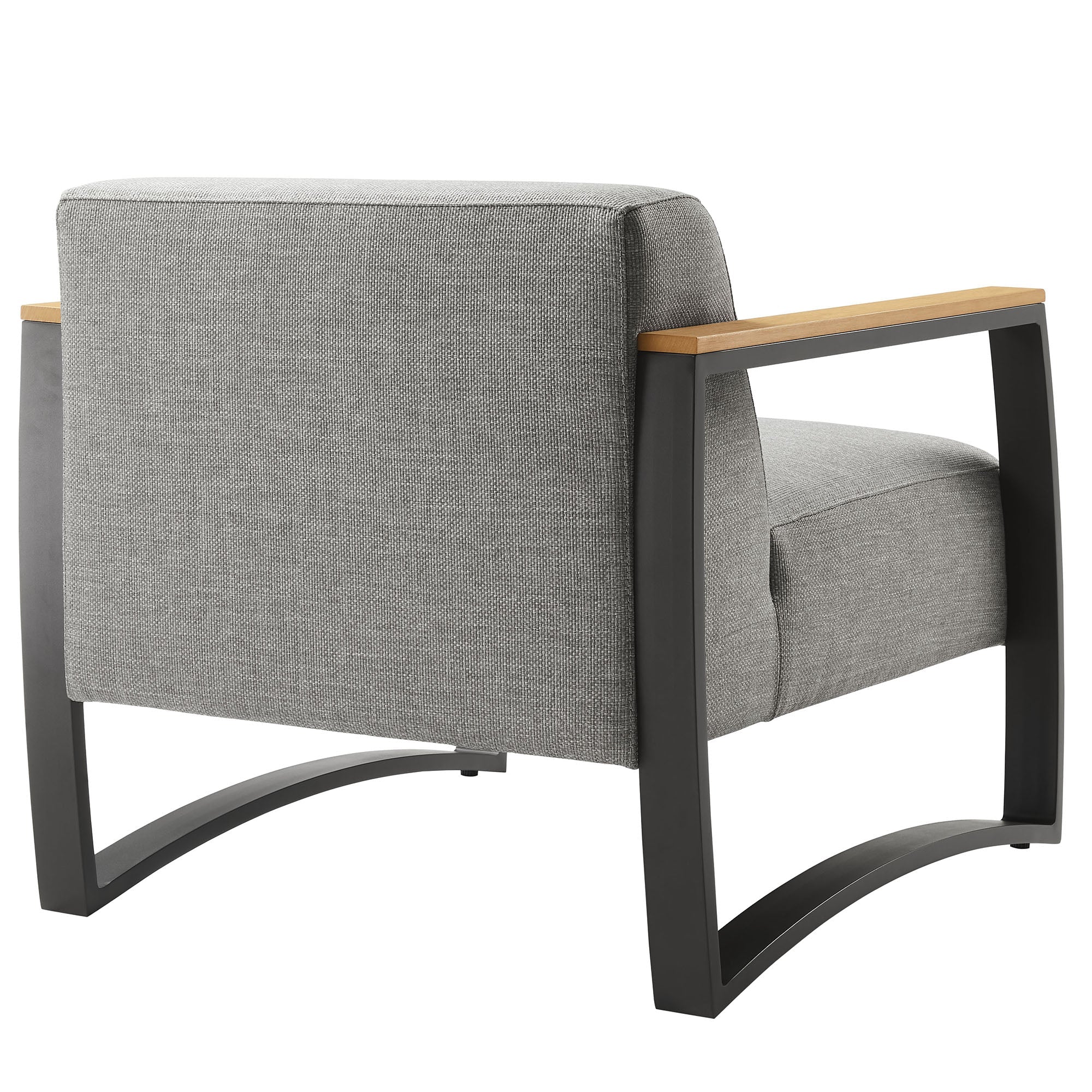 Sauve Outdoor Patio Aluminum and Fabric Armchair