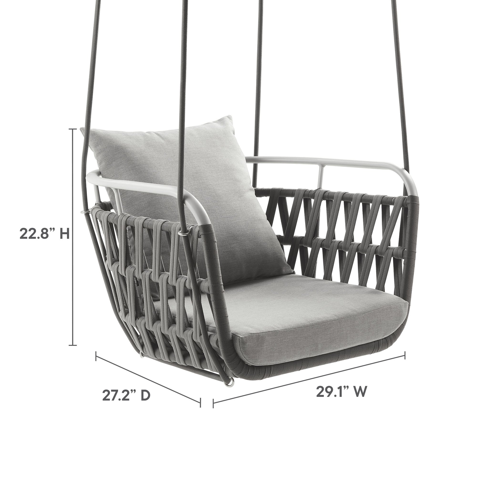 Kaliah Outdoor Patio Aluminum Swing Chair