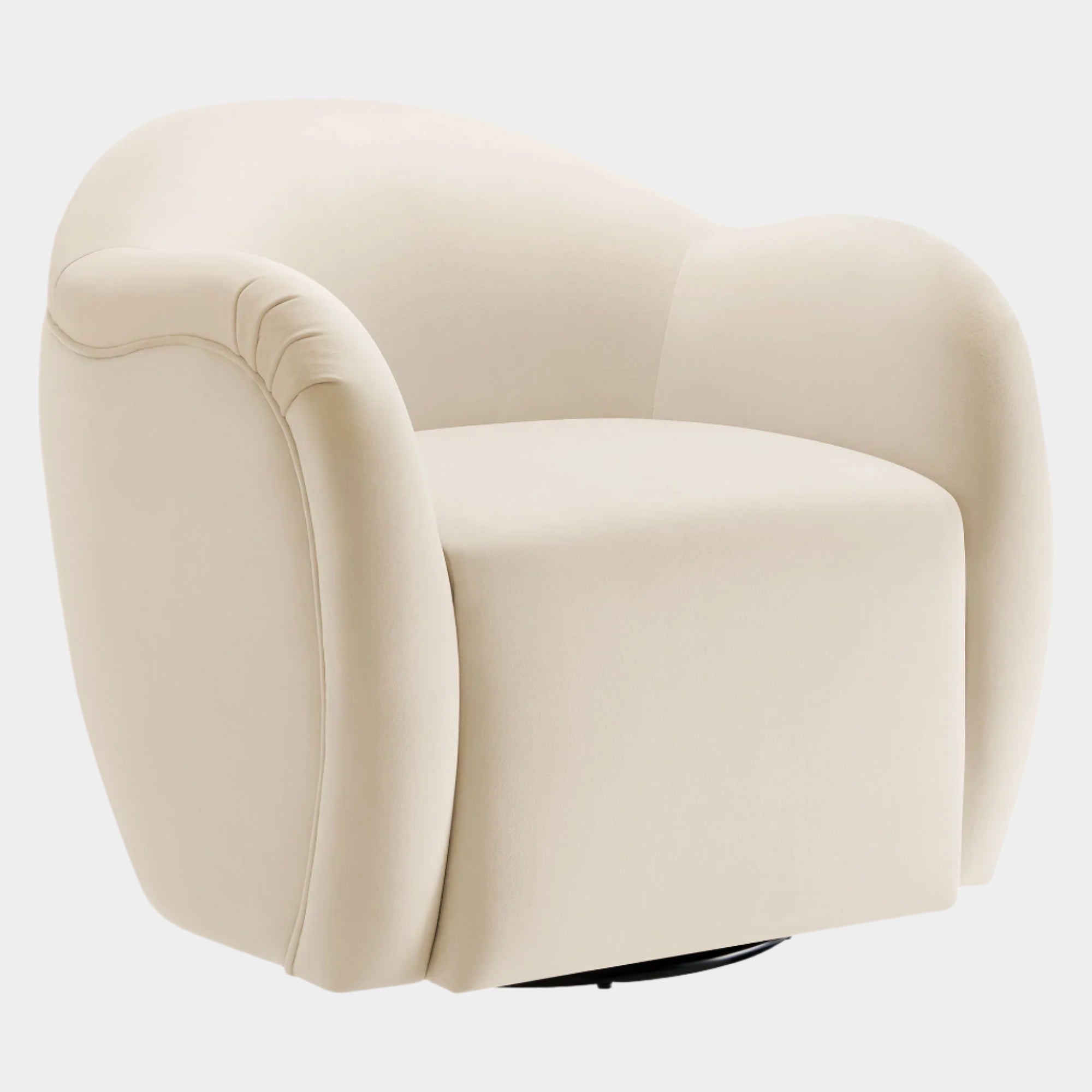 Compose Performance Velvet Swivel Armchair