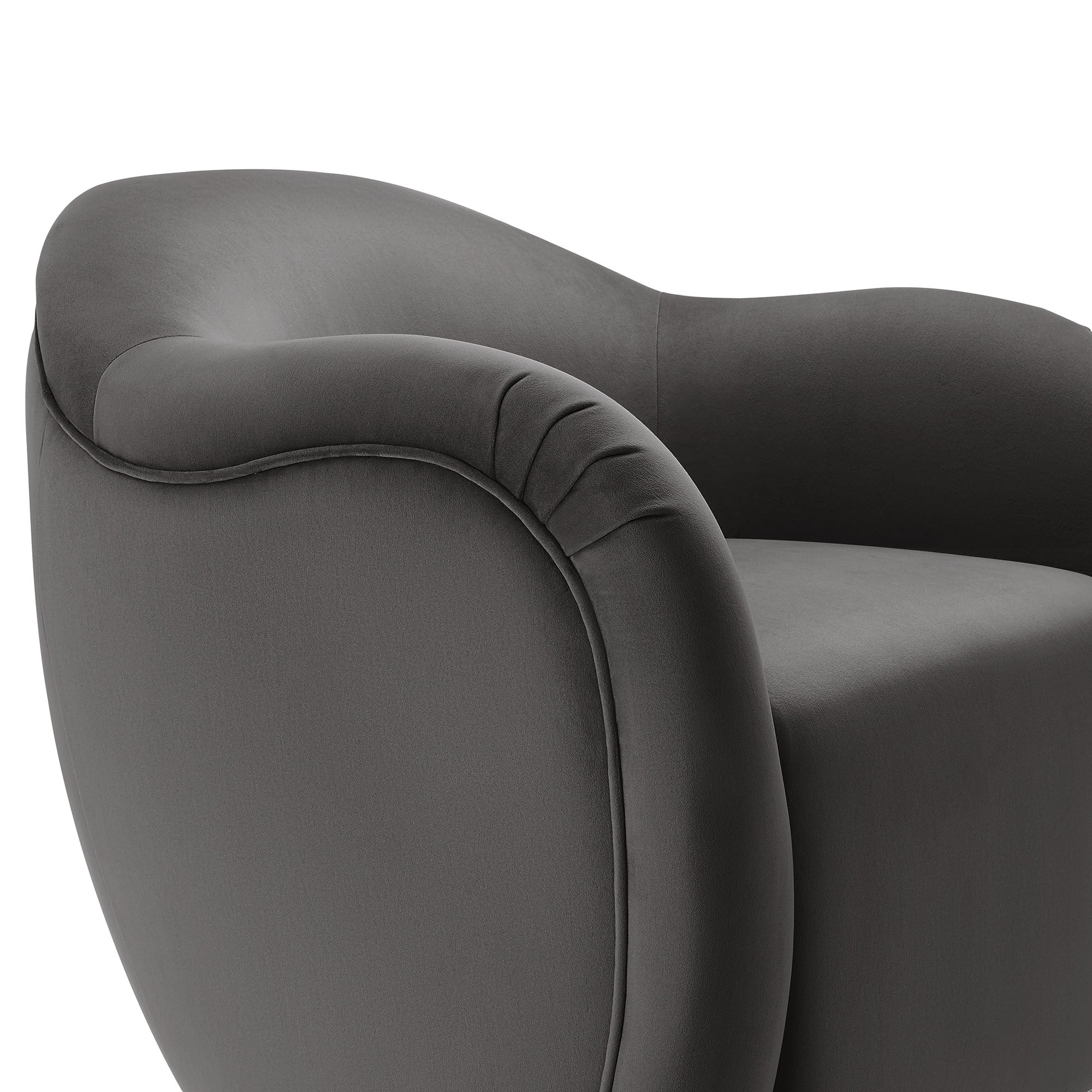 Compose Performance Velvet Swivel Armchair