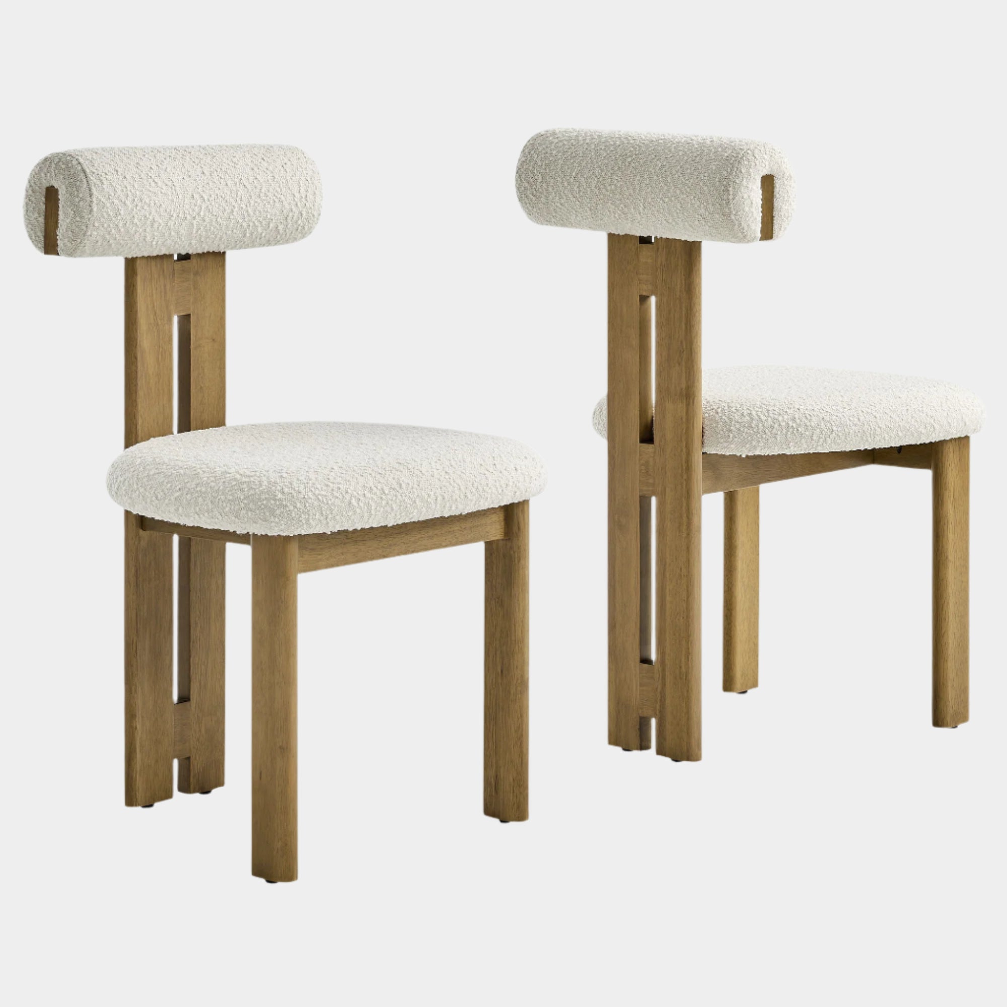 Torian Boucle Fabric Dining Chair Set of 2