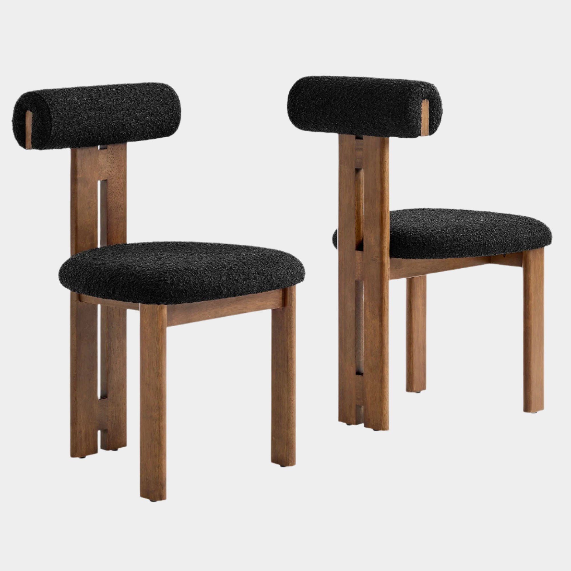 Torian Boucle Fabric Dining Chair Set of 2