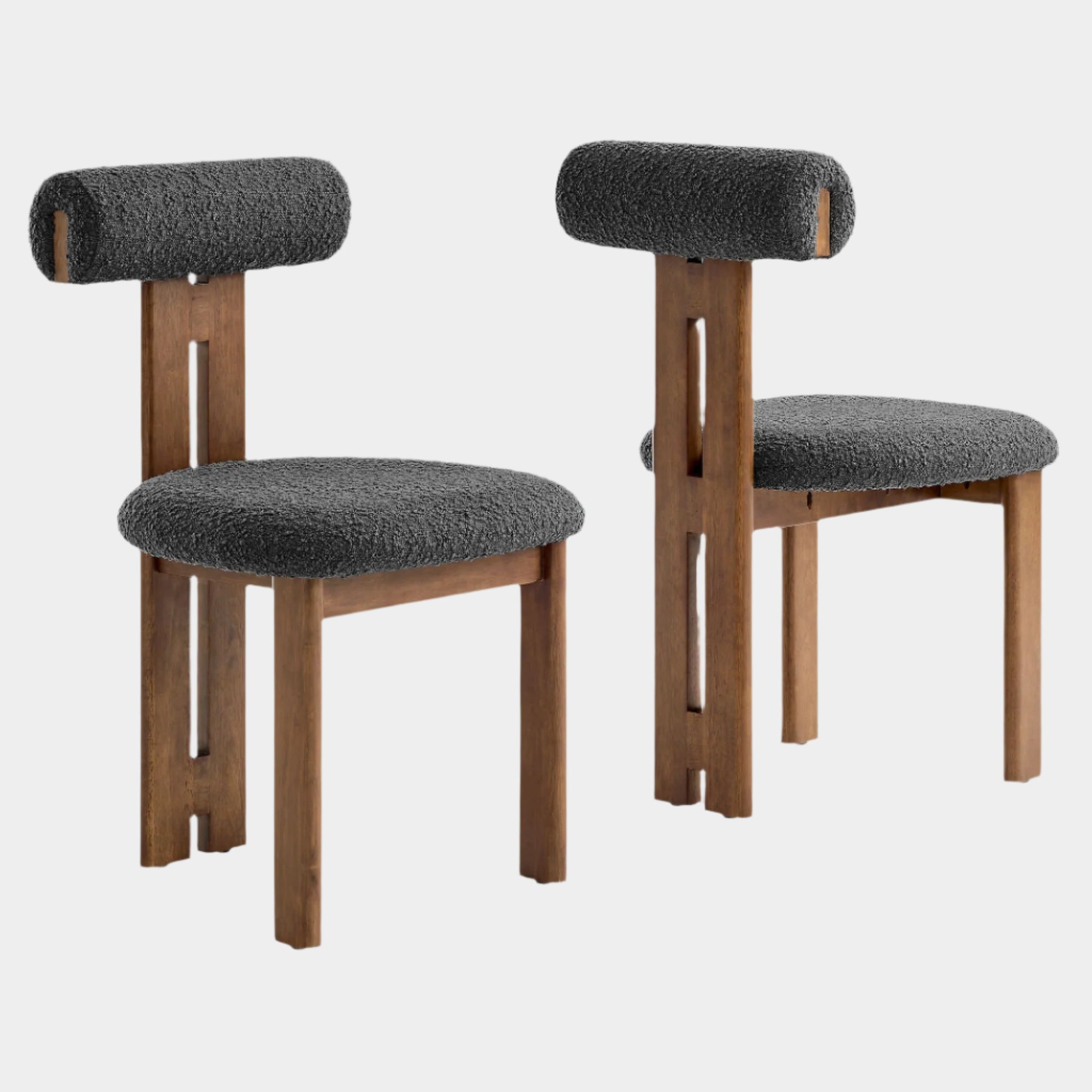 Torian Boucle Fabric Dining Chair Set of 2