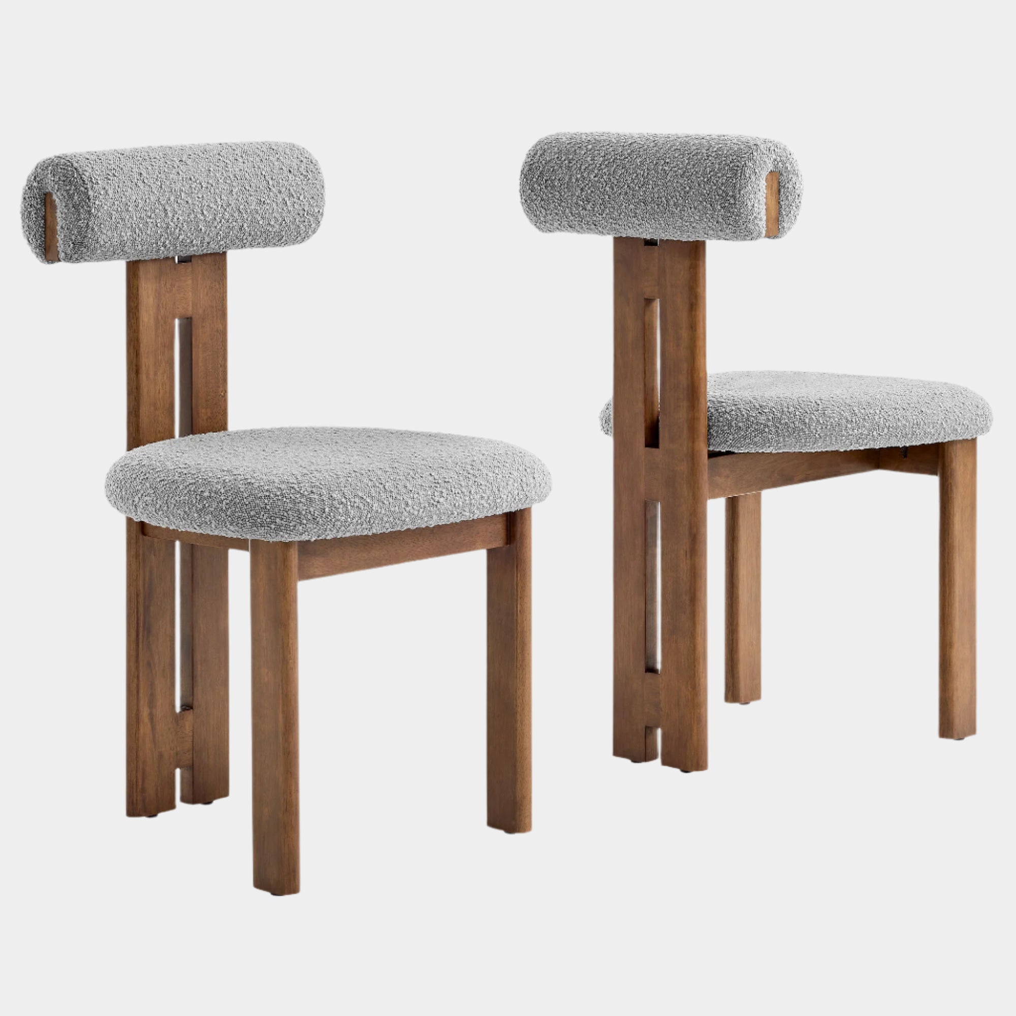 Torian Boucle Fabric Dining Chair Set of 2