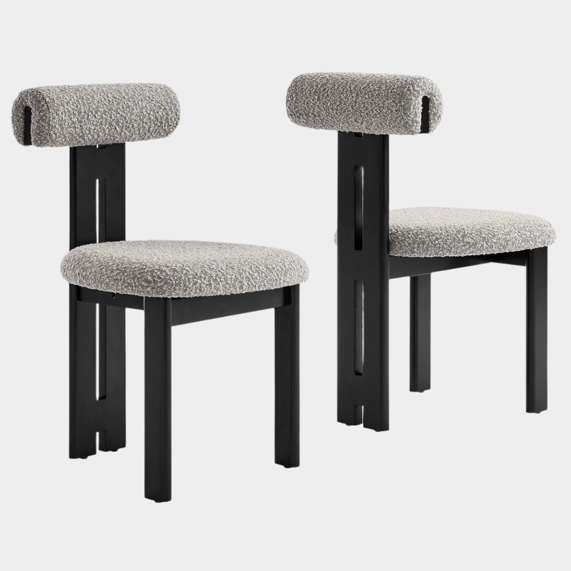 Torian Boucle Fabric Dining Chair Set of 2