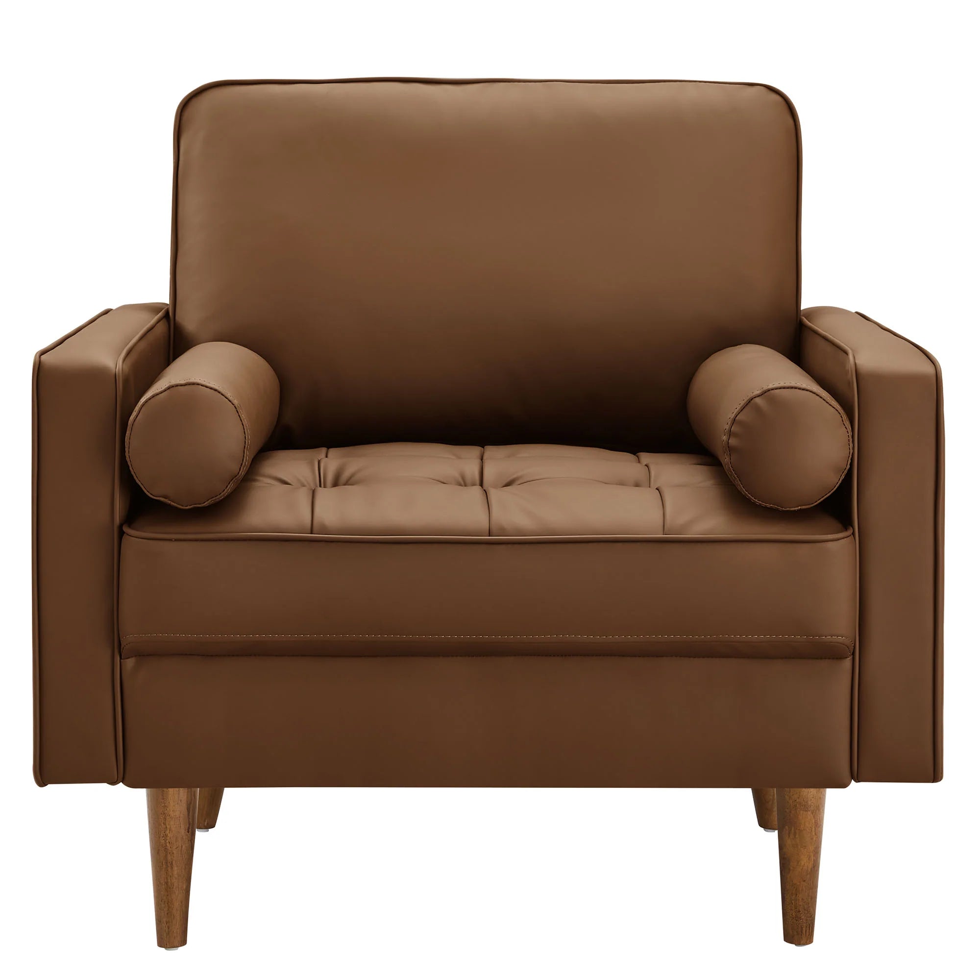 Valour Tufted Vegan Leather Accent Armchair