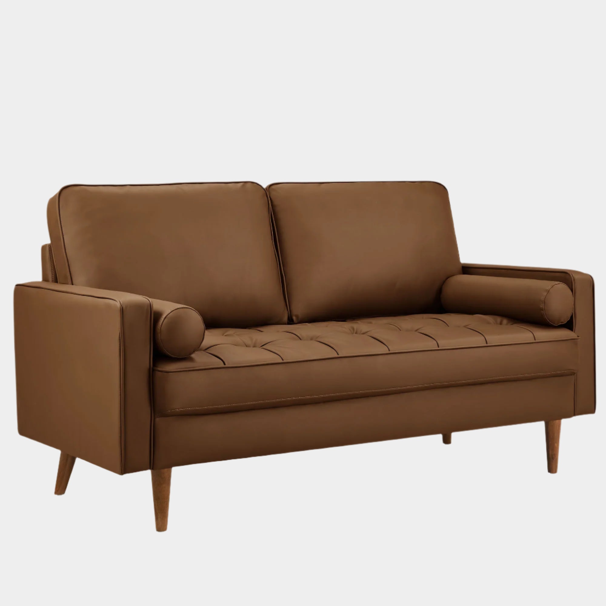 Valour Tufted Vegan Leather Loveseat