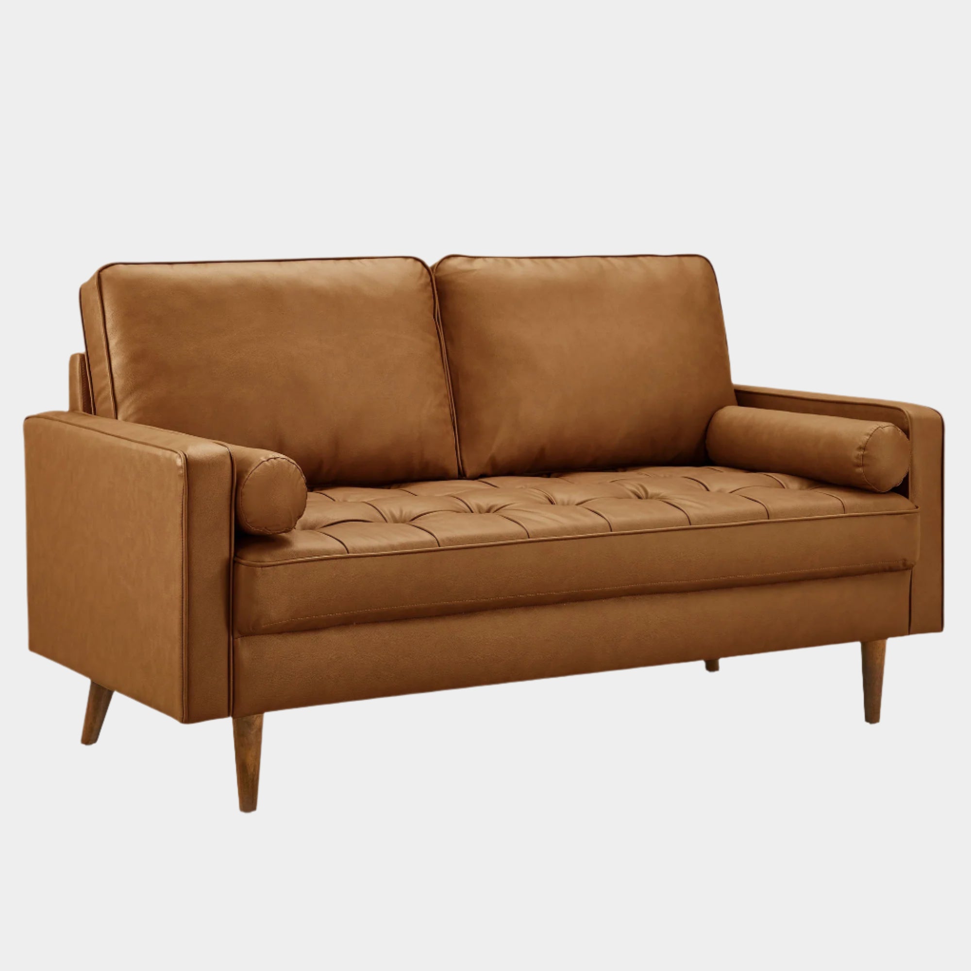 Valour Tufted Vegan Leather Loveseat