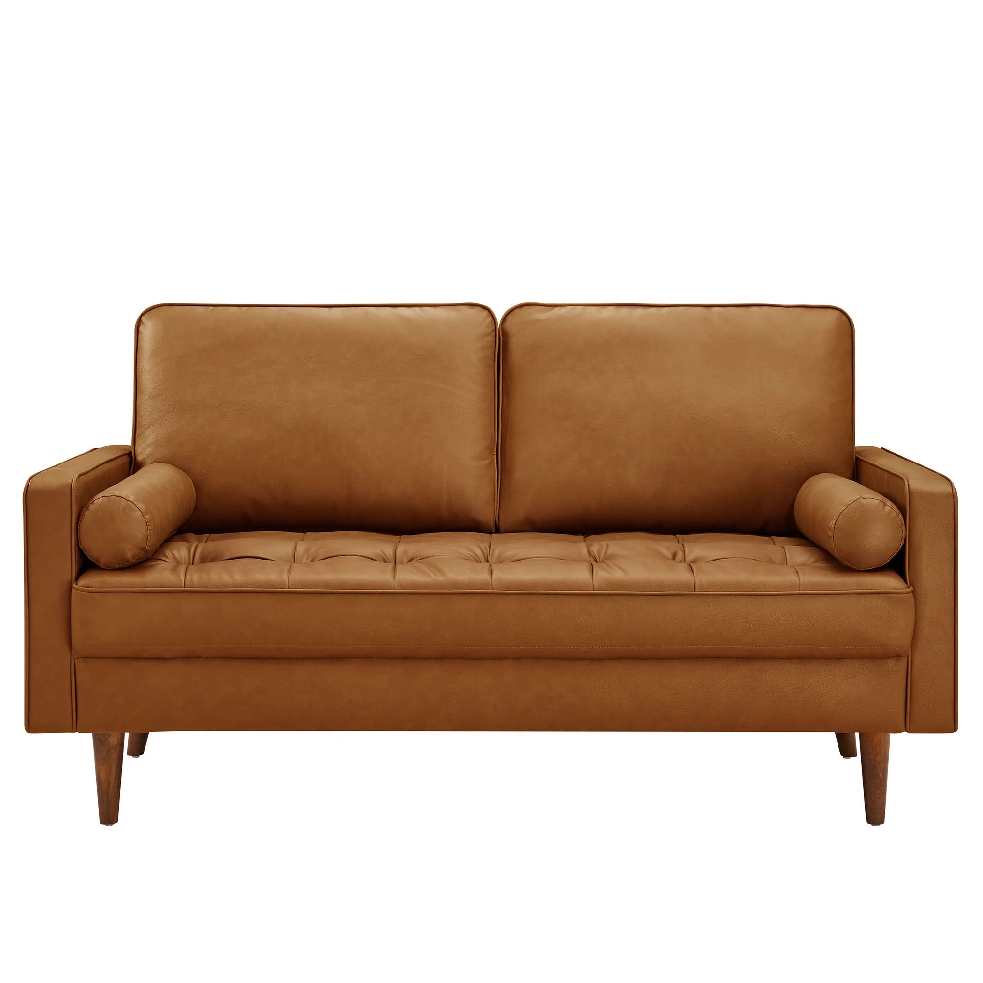 Valour Tufted Vegan Leather Loveseat