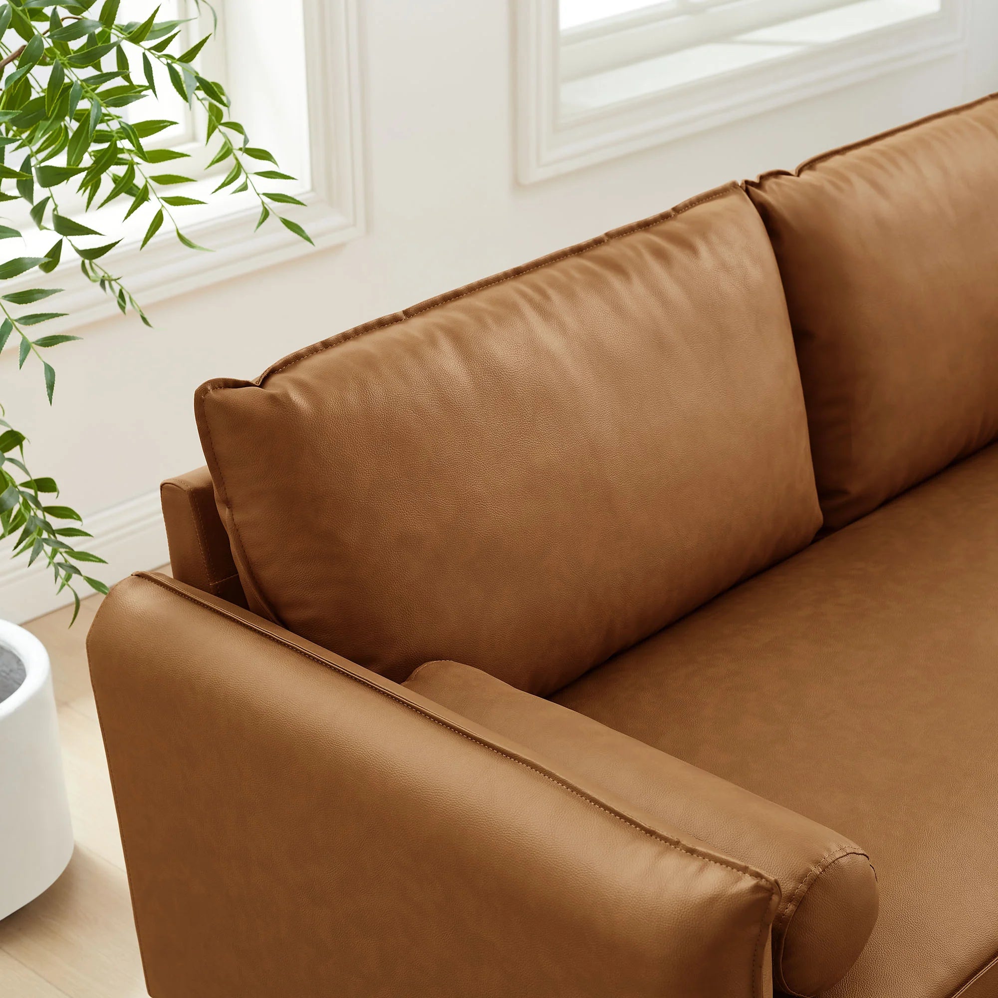 Revive Upholstered Vegan Leather Sofa