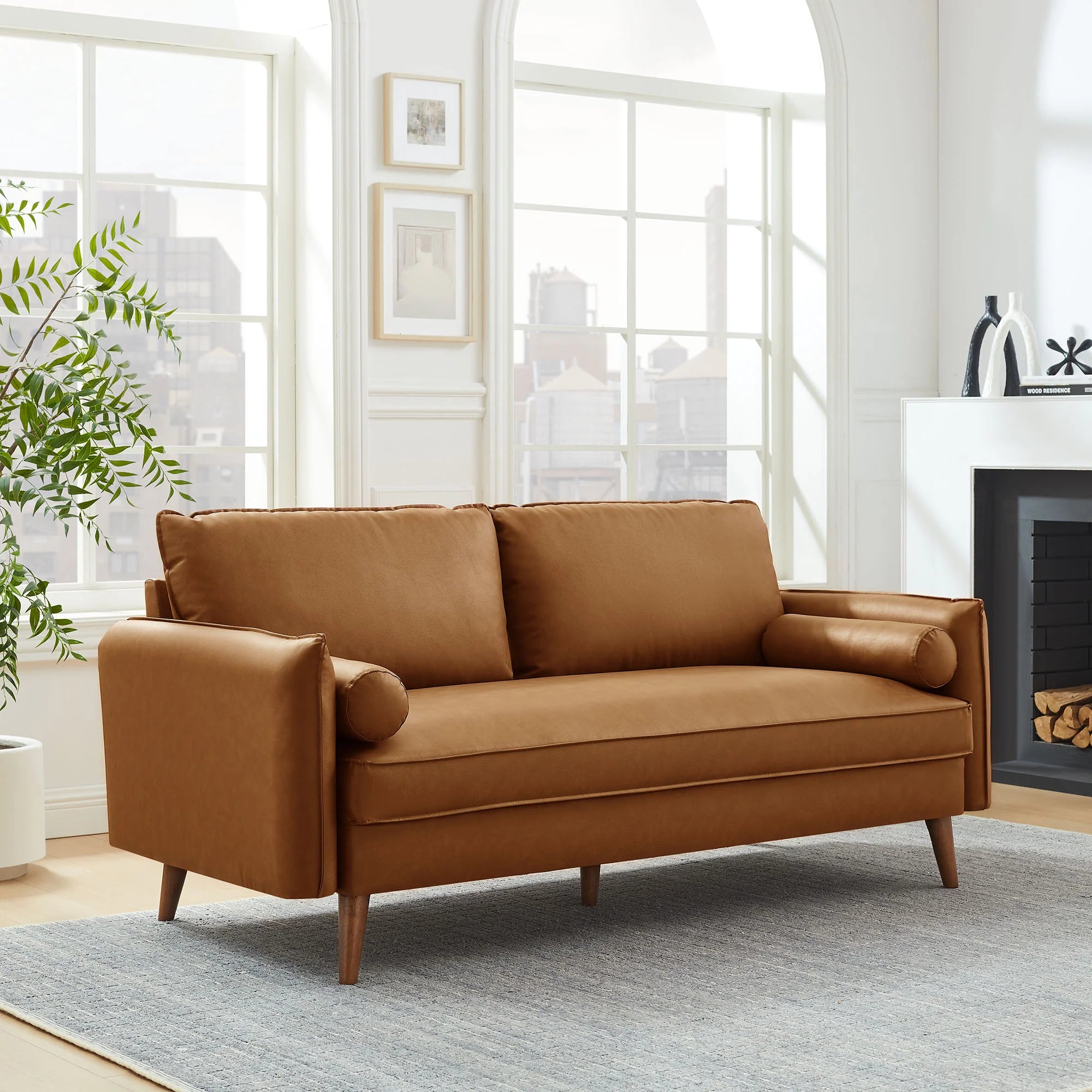 Revive Upholstered Vegan Leather Sofa