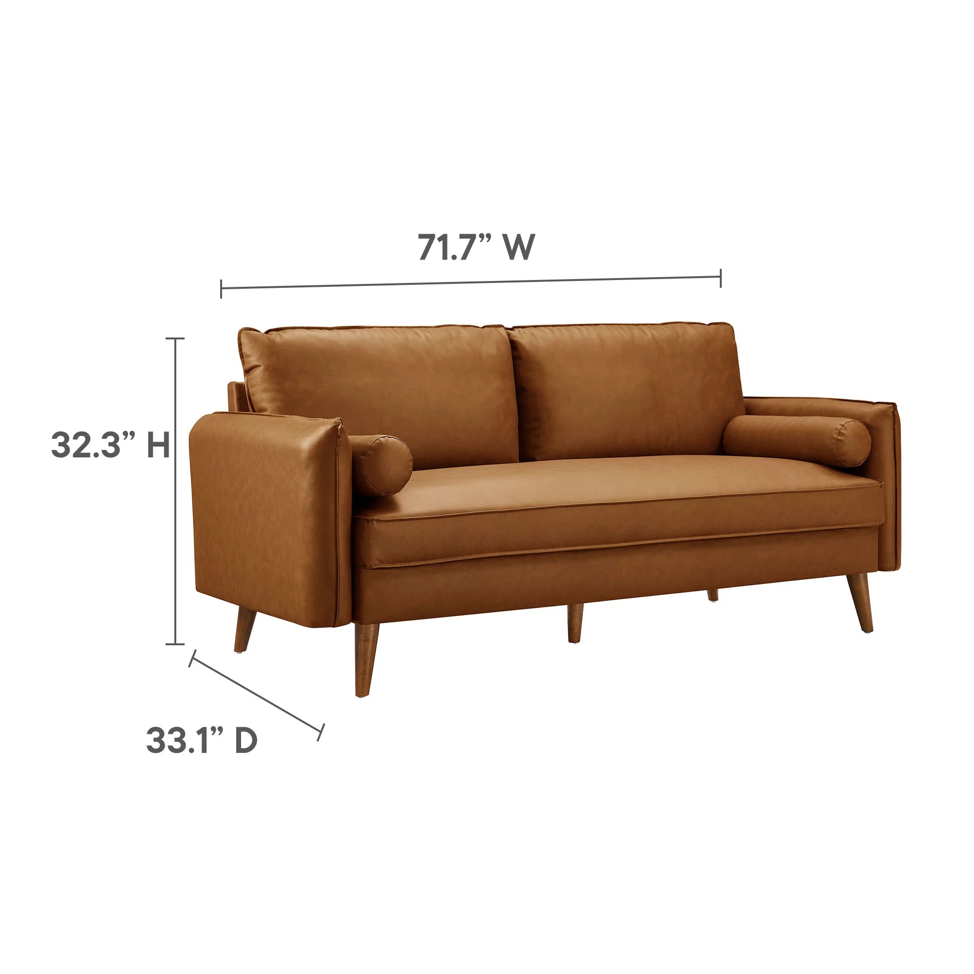 Revive Upholstered Vegan Leather Sofa