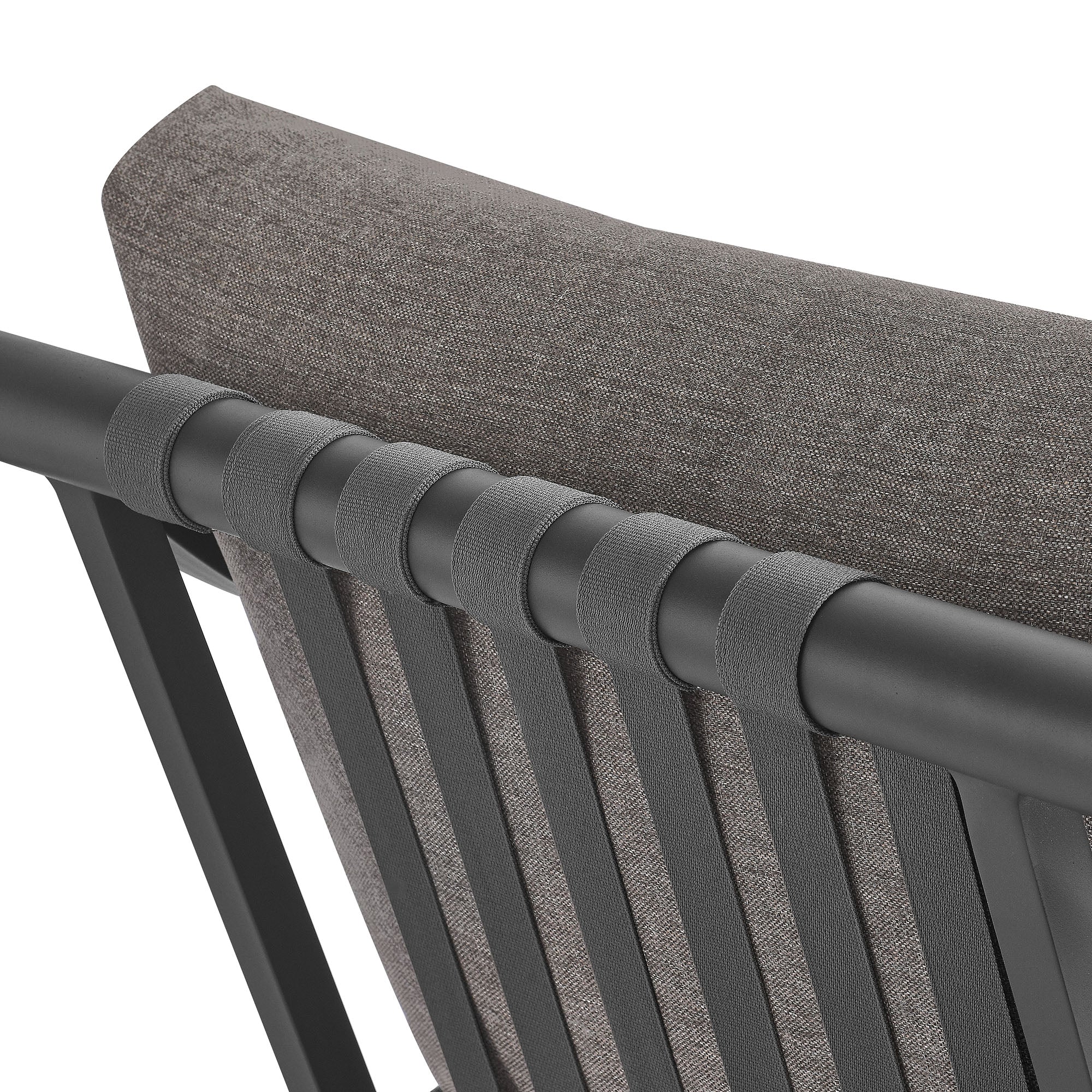 Terrace Outdoor Patio Aluminum Accent Armchair in Carbon Graphite