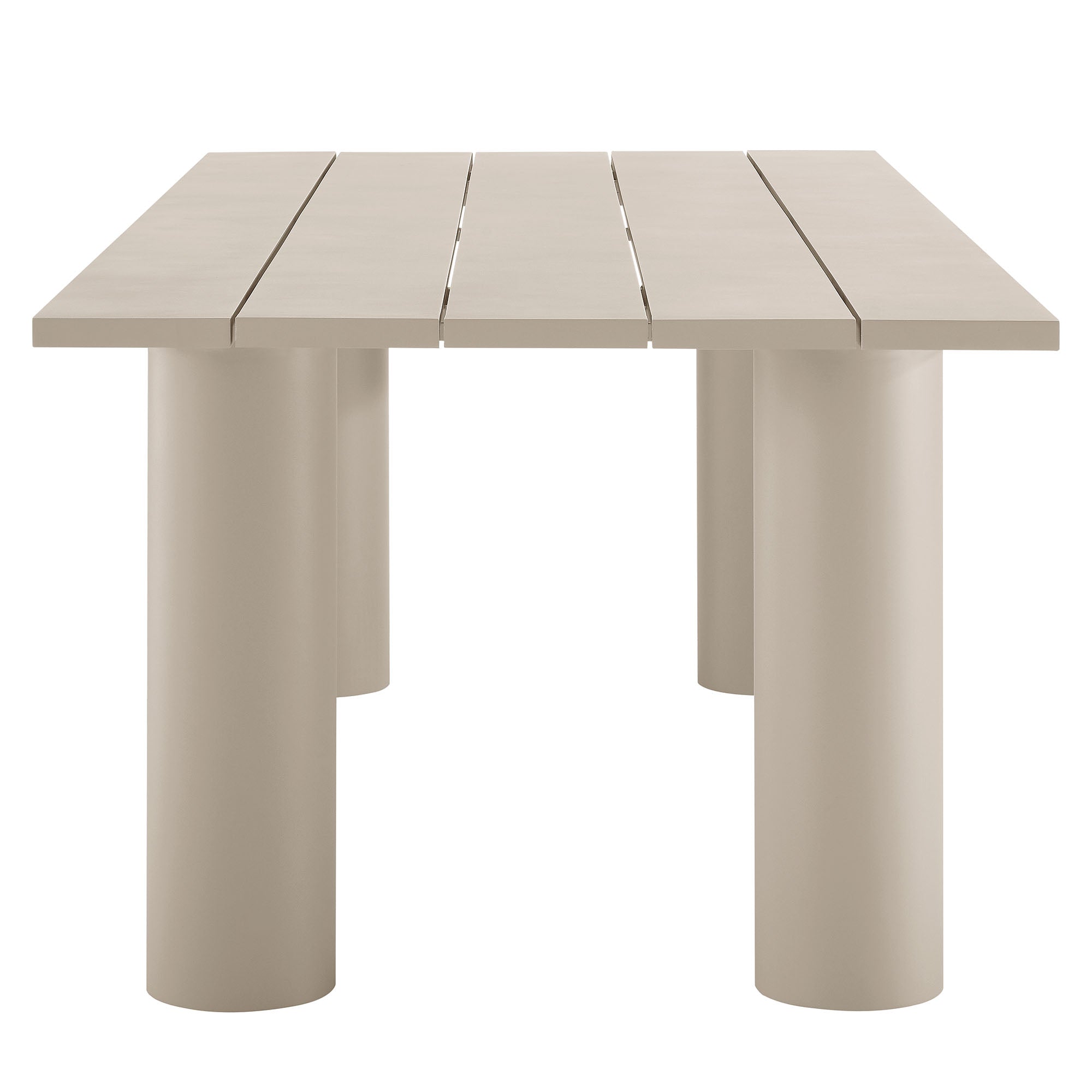 Table à manger rectangulaire en aluminium pour patio extérieur Nautica de 87 po 