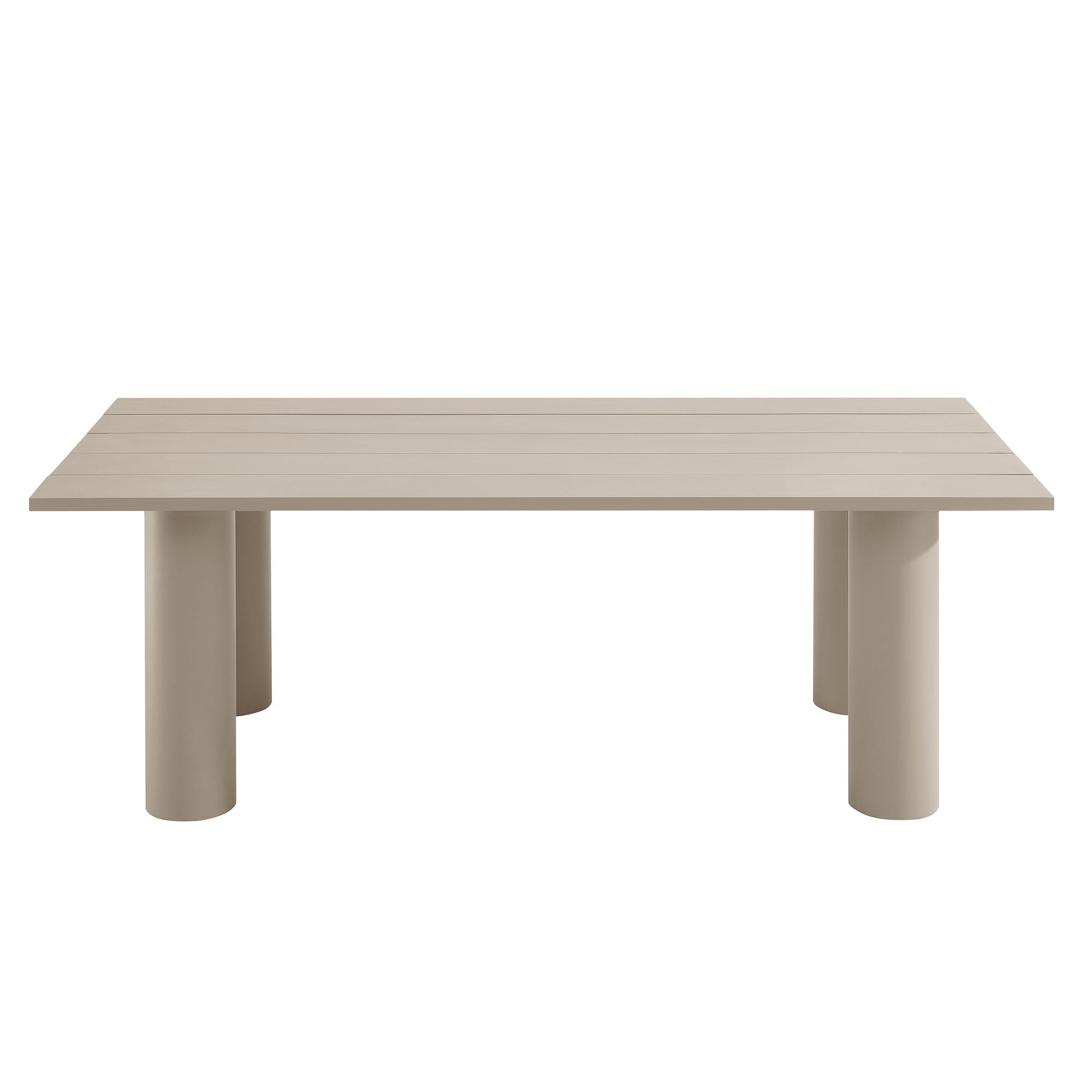 Table à manger rectangulaire en aluminium pour patio extérieur Nautica de 87 po 