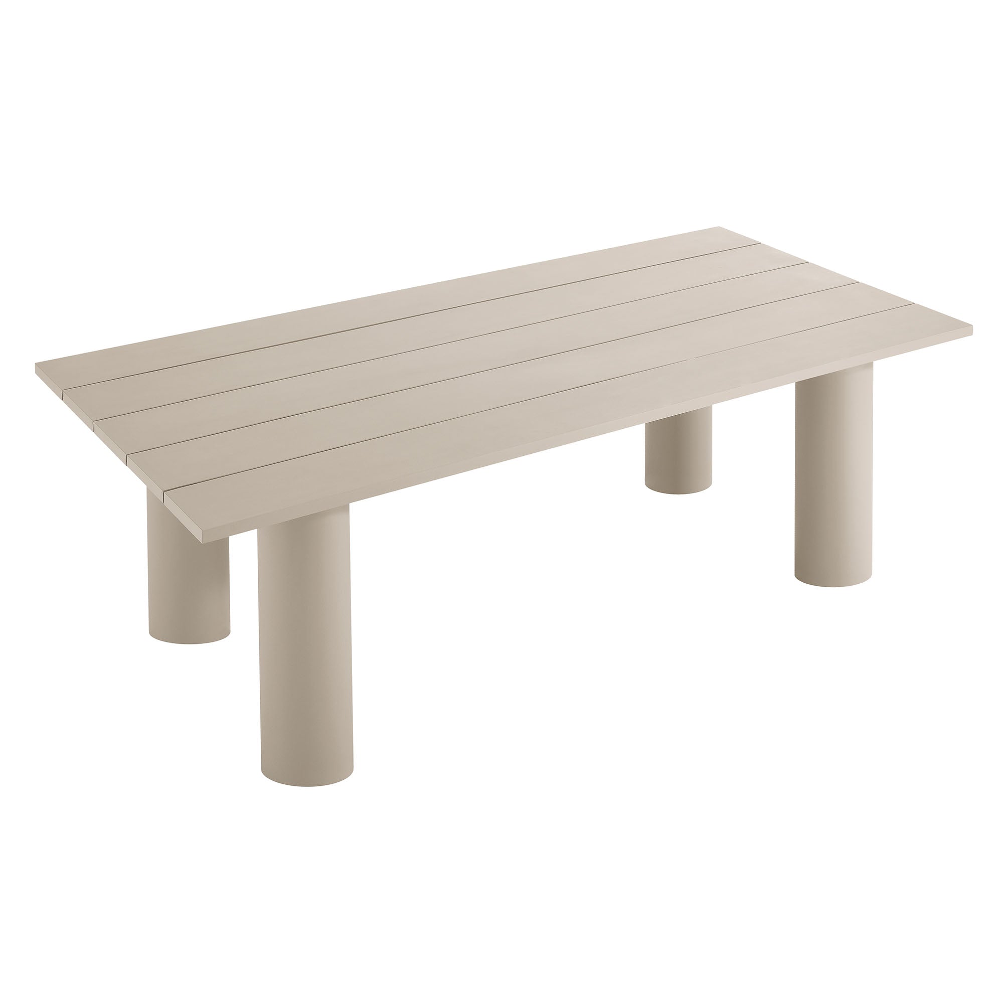 Table à manger rectangulaire en aluminium pour patio extérieur Nautica de 87 po 