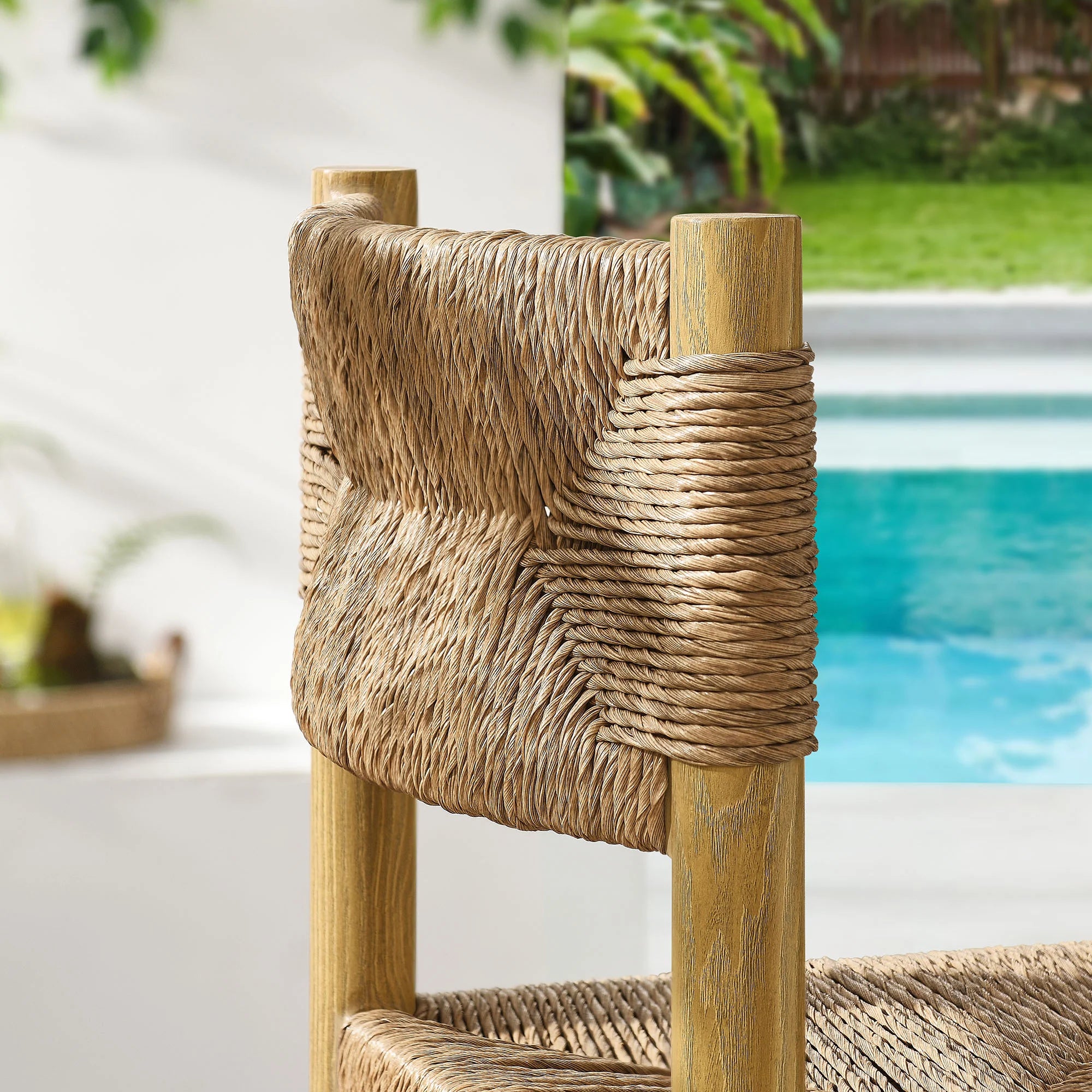 Ensemble de 2 tabourets de bar en rotin et aluminium pour patio extérieur Parkland 