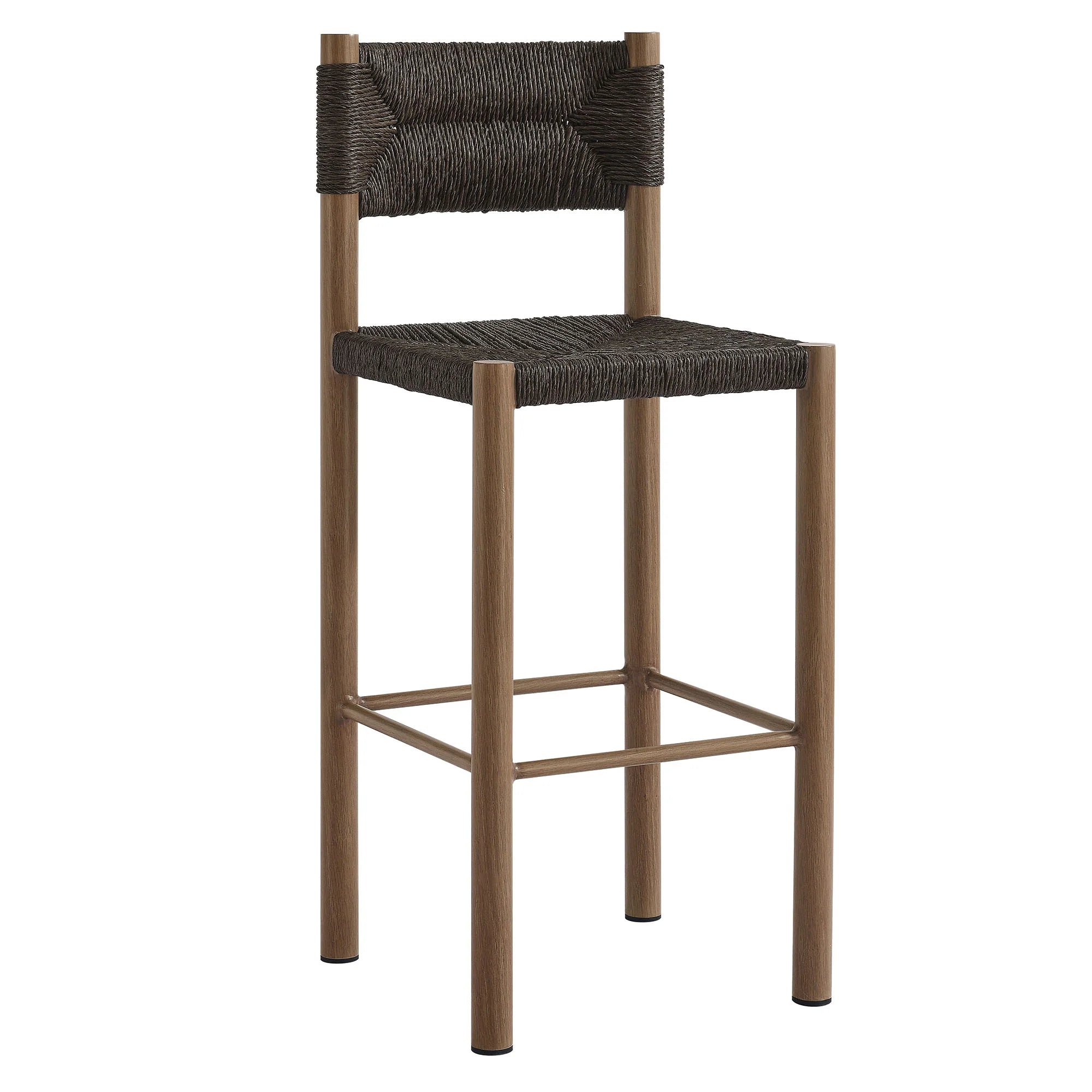Ensemble de 2 tabourets de bar en rotin et aluminium pour patio extérieur Parkland 