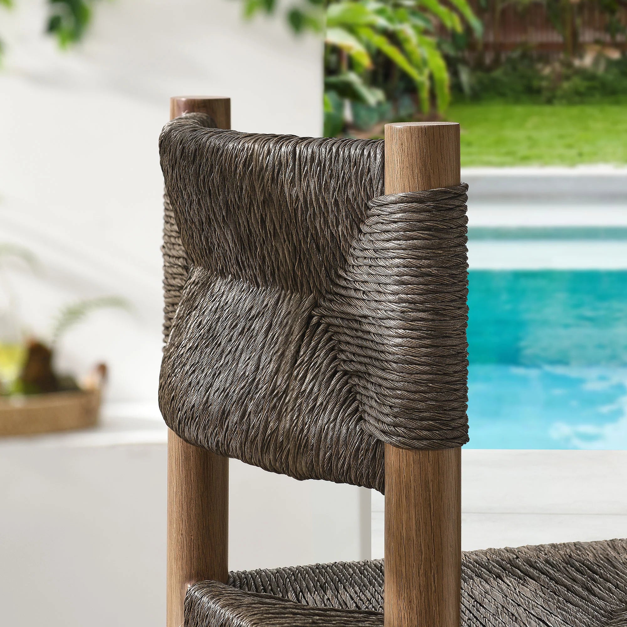 Ensemble de 2 tabourets de bar en rotin et aluminium pour patio extérieur Parkland 