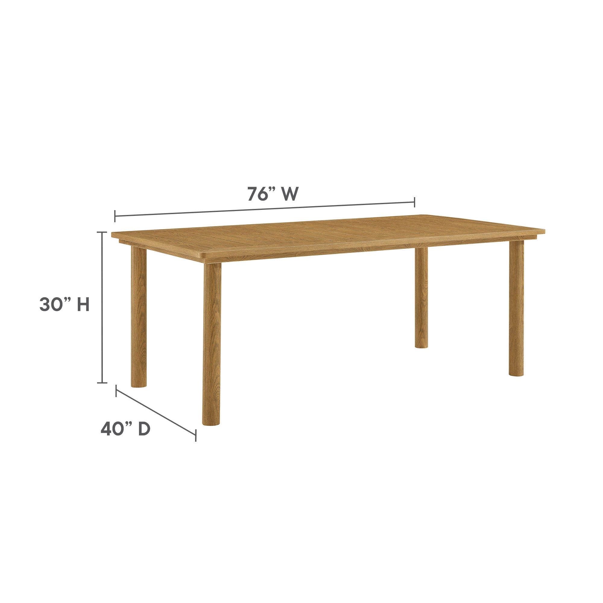 Table à manger extérieure en aluminium Parkland de 76 po 