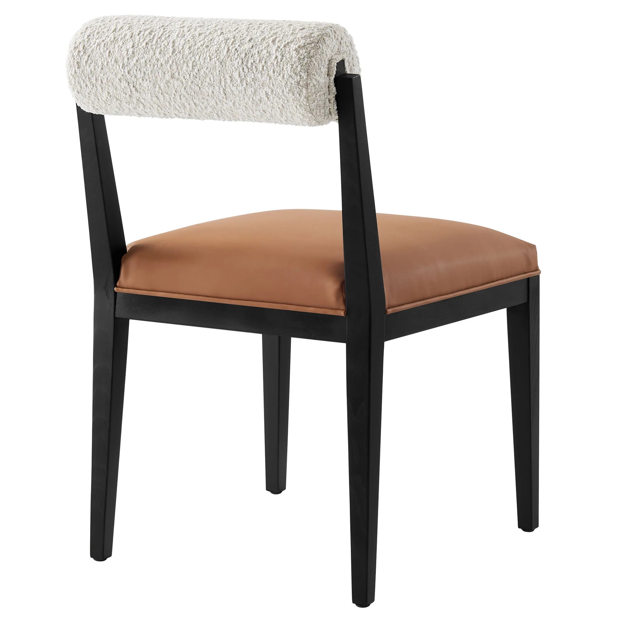 Kai Boucle and Vegan Leather Dining Chair