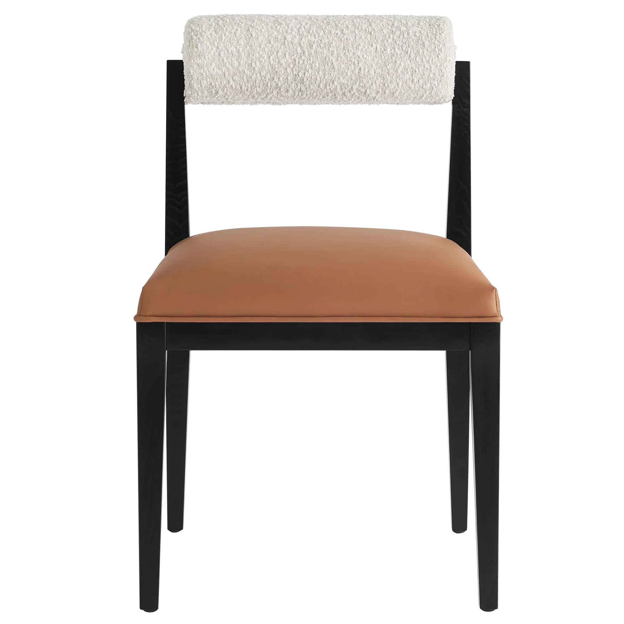 Kai Boucle and Vegan Leather Dining Chair