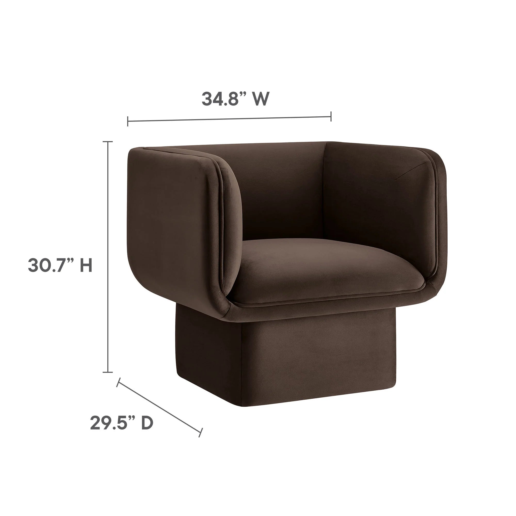 Tate Performance Velvet Accent Chair