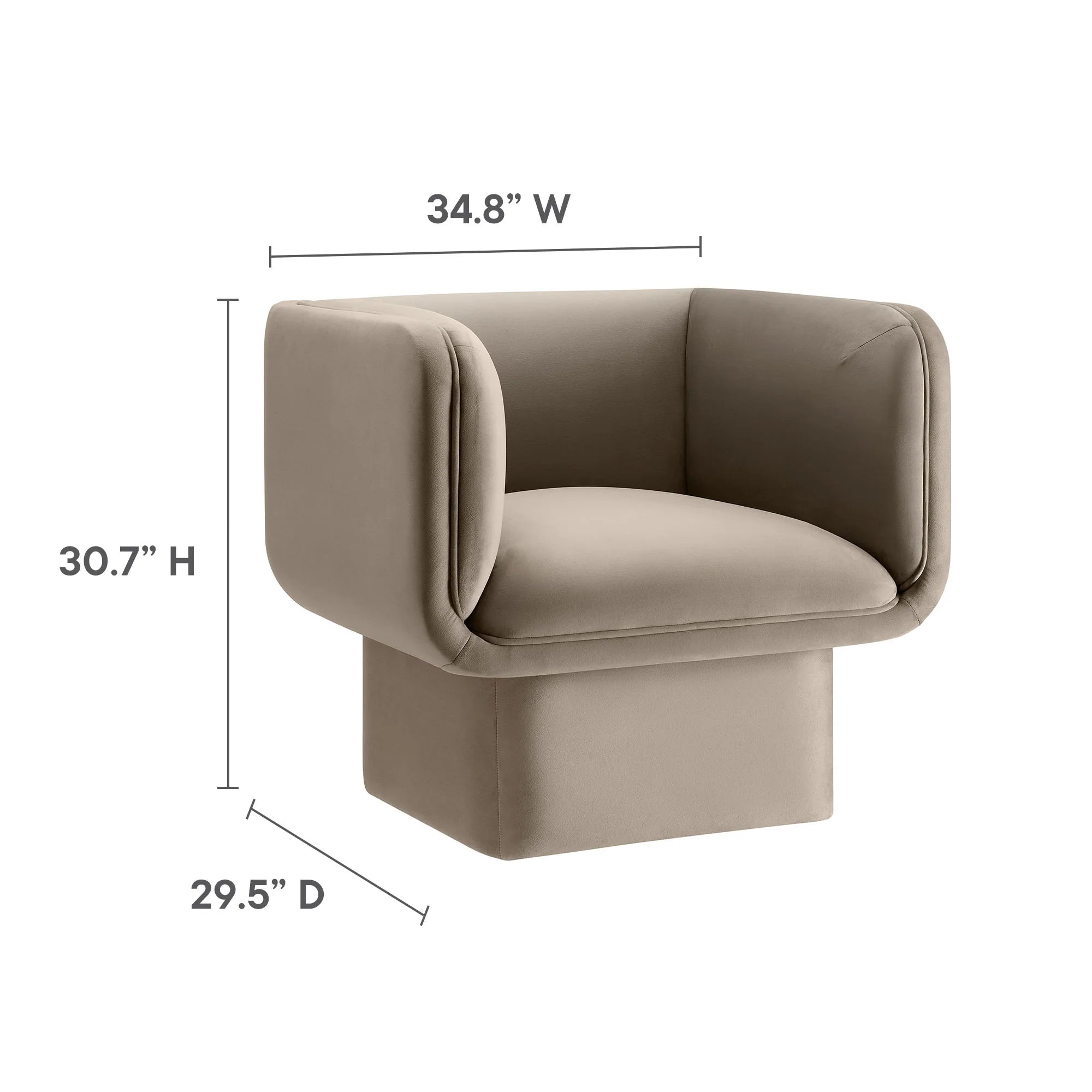 Tate Performance Velvet Accent Chair